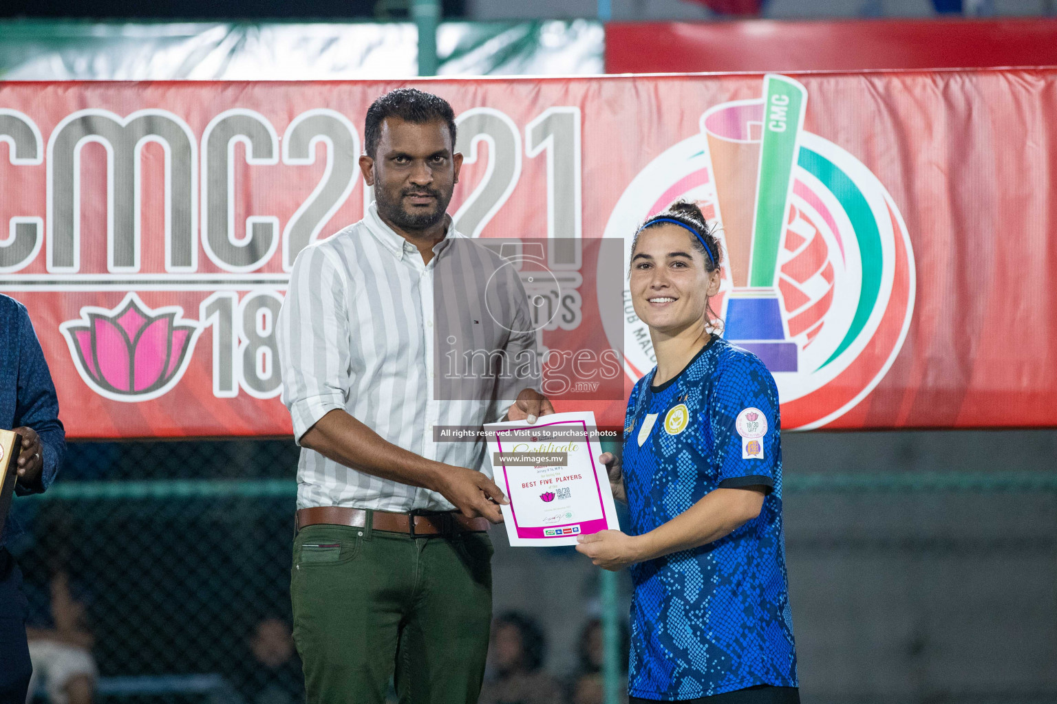 Ports Limited vs WAMCO - in the Finals 18/30 Women's Futsal Fiesta 2021 held in Hulhumale, Maldives on 18 December 2021. Photos by Nausham Waheed & Shuu Abdul Sattar