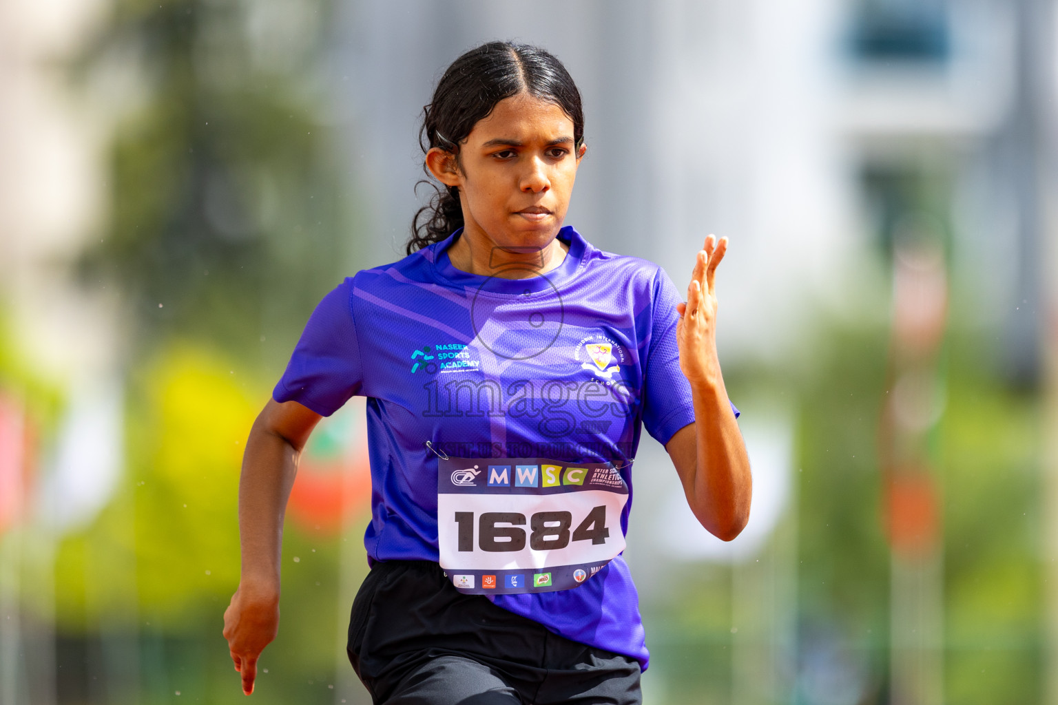 Day 1 of MWSC Interschool Athletics Championships 2024 held in Hulhumale Running Track, Hulhumale, Maldives on Saturday, 9th November 2024. 
Photos by: Ismail Thoriq / images.mv