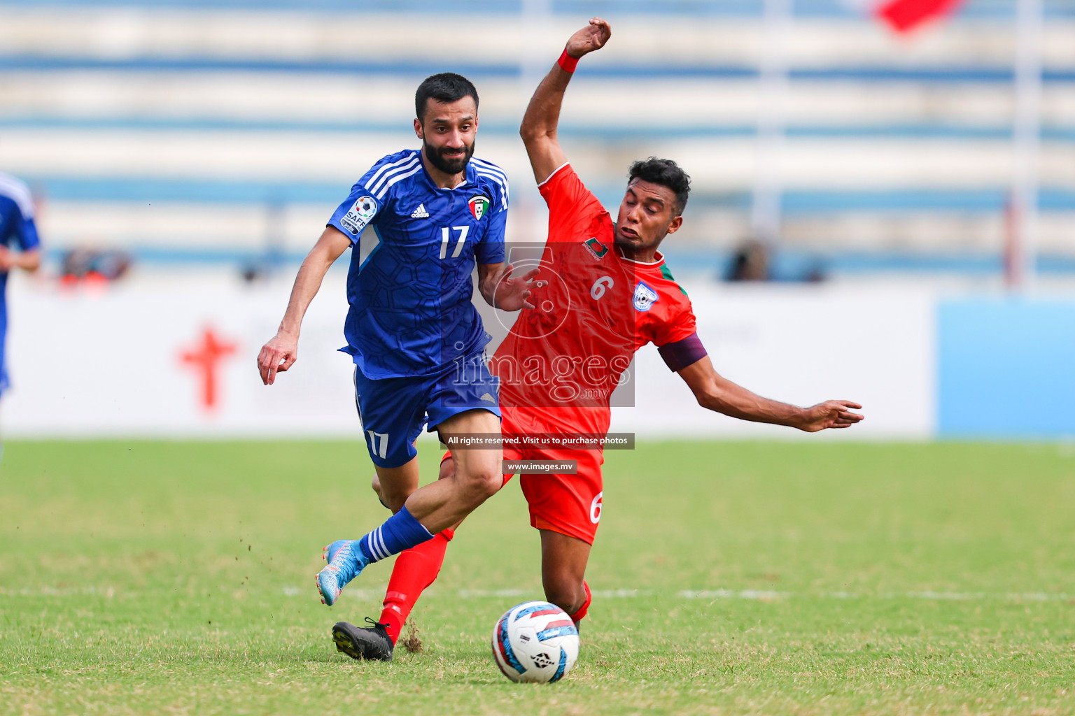 Kuwait vs Bangladesh in the Semi-final of SAFF Championship 2023 held in Sree Kanteerava Stadium, Bengaluru, India, on Saturday, 1st July 2023. Photos: Nausham Waheed, Hassan Simah / images.mv