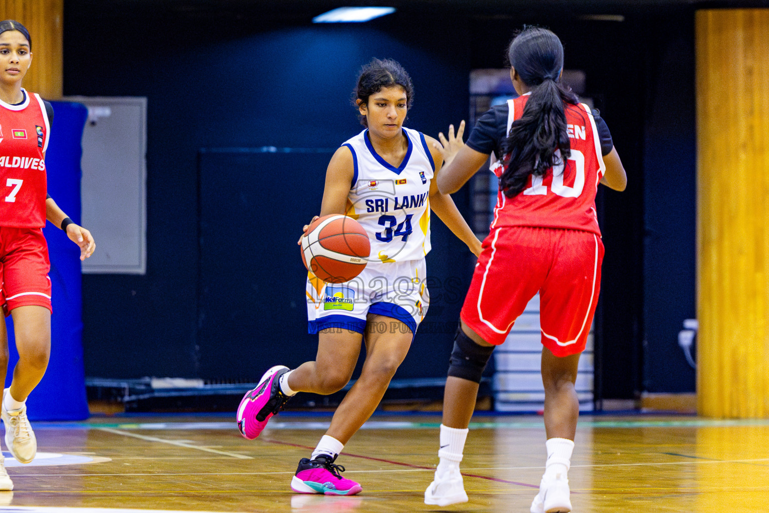 Maldives vs SriLanka in Day 2 of Under 16 Woman's Asian Cup SABA Qualifiers 2025 was held in Social Center, Male', Maldives on Friday, 13th June 2025. Photos: Nausham Waheed / images.mv