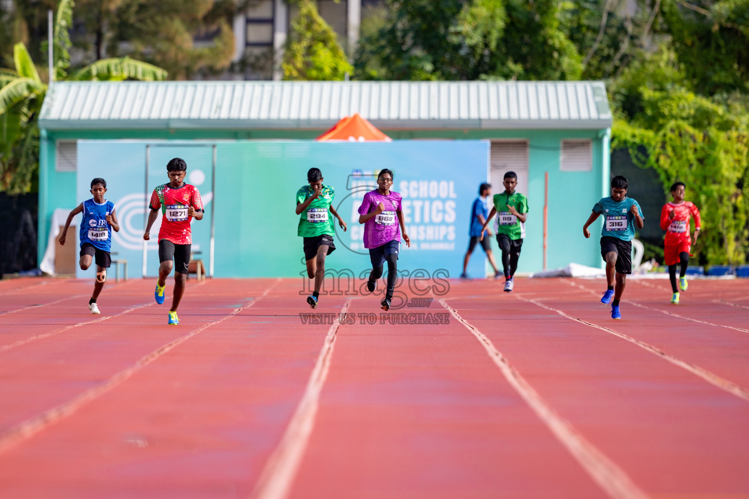 Day 3 of MWSC Interschool Athletics Championships 2024 held in Hulhumale Running Track, Hulhumale, Maldives on Monday, 11th November 2024. 
Photos by: Hassan Simah / Images.mv