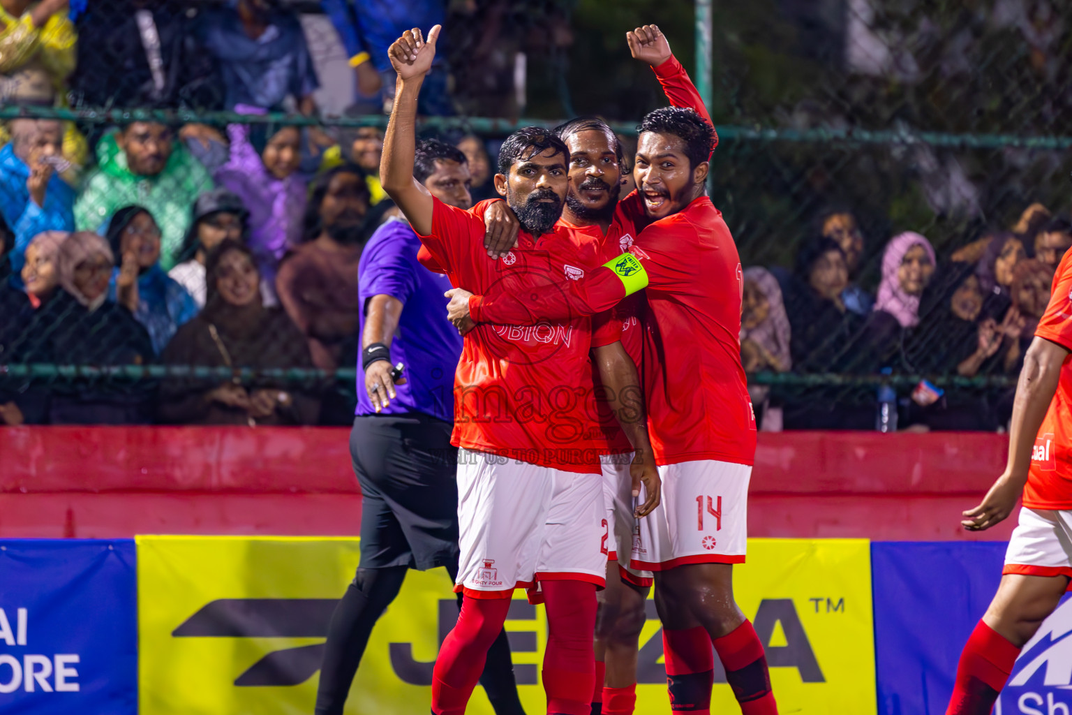 B Thulhaadhoo vs B Eydhafushi in Day 26 of Golden Futsal Challenge 2024 was held on Friday , 9th February 2024 in Hulhumale', Maldives
Photos: Hassan Simah / images.mv