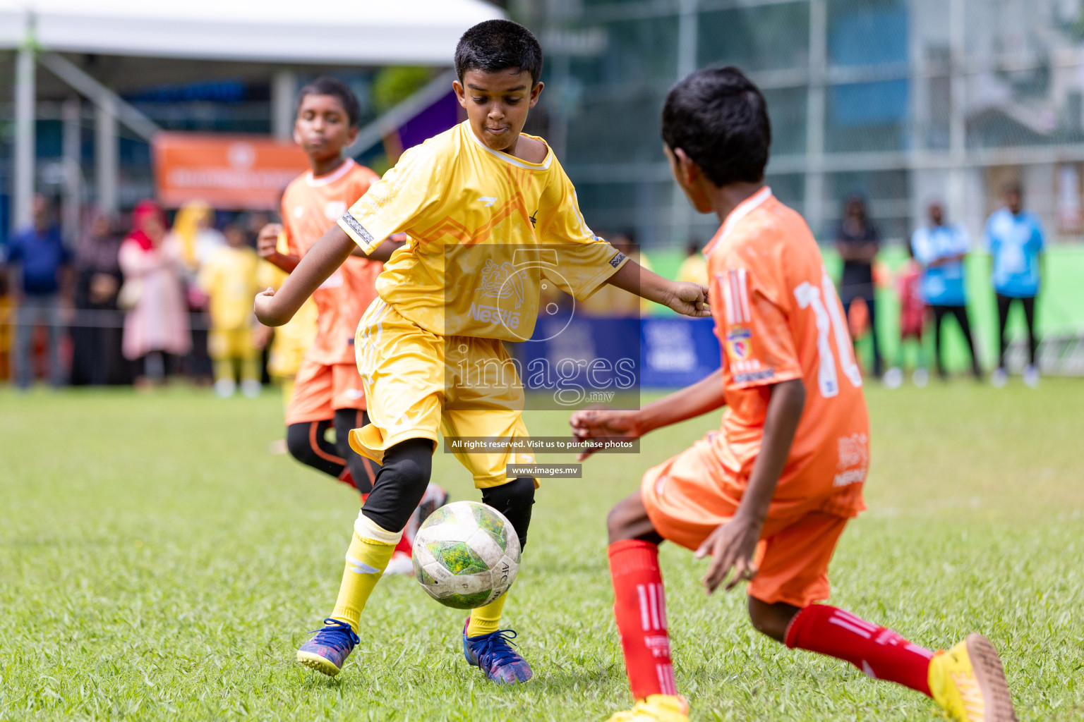 Day 1 of Milo kids football fiesta, held in Henveyru Football Stadium, Male', Maldives on Wednesday, 11th October 2023 Photos: Nausham Waheed/ Images.mv