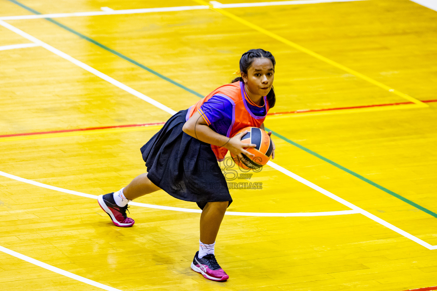 Day 14 of 25th Inter-School Netball Tournament was held in Social Center at Male', Maldives on Sunday, 25th August 2024. Photos: Nausham Waheed / images.mv