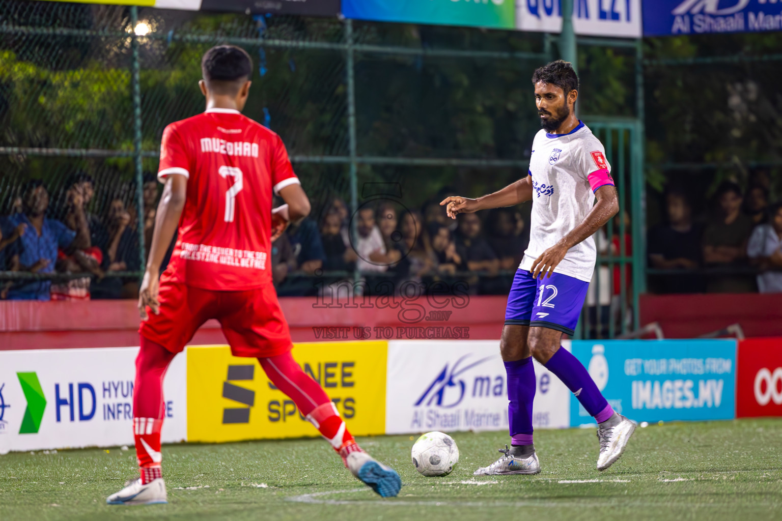 F Dharanboodhoo vs F Bilehdhoo in Day 24 of Golden Futsal Challenge 2024 was held on Wednesday , 7th February 2024 in Hulhumale', Maldives
Photos: Ismail Thoriq / images.mv