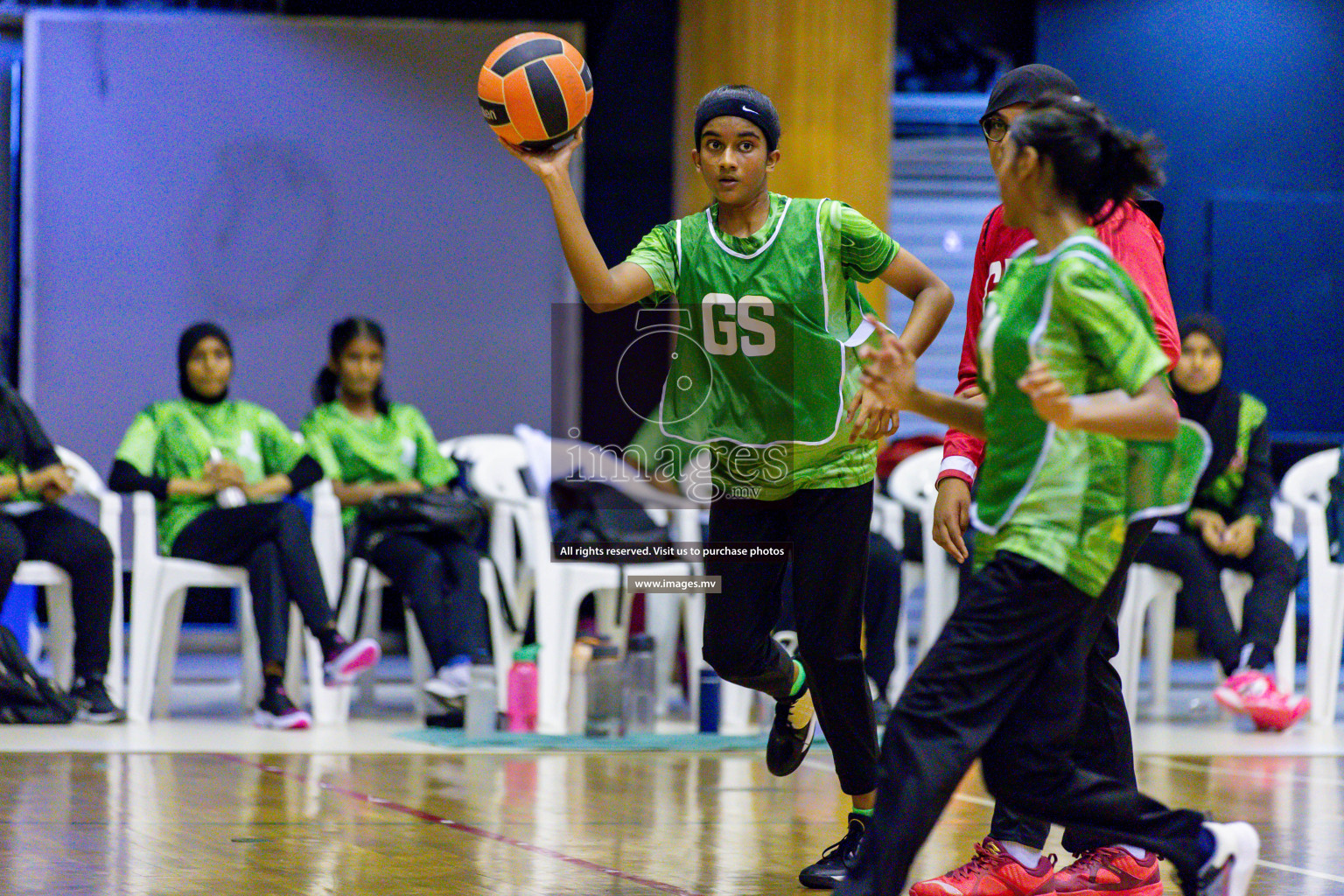 Day 9 of 24th Interschool Netball Tournament 2023 was held in Social Center, Male', Maldives on 4th November 2023. Photos: Hassan Simah / images.mv