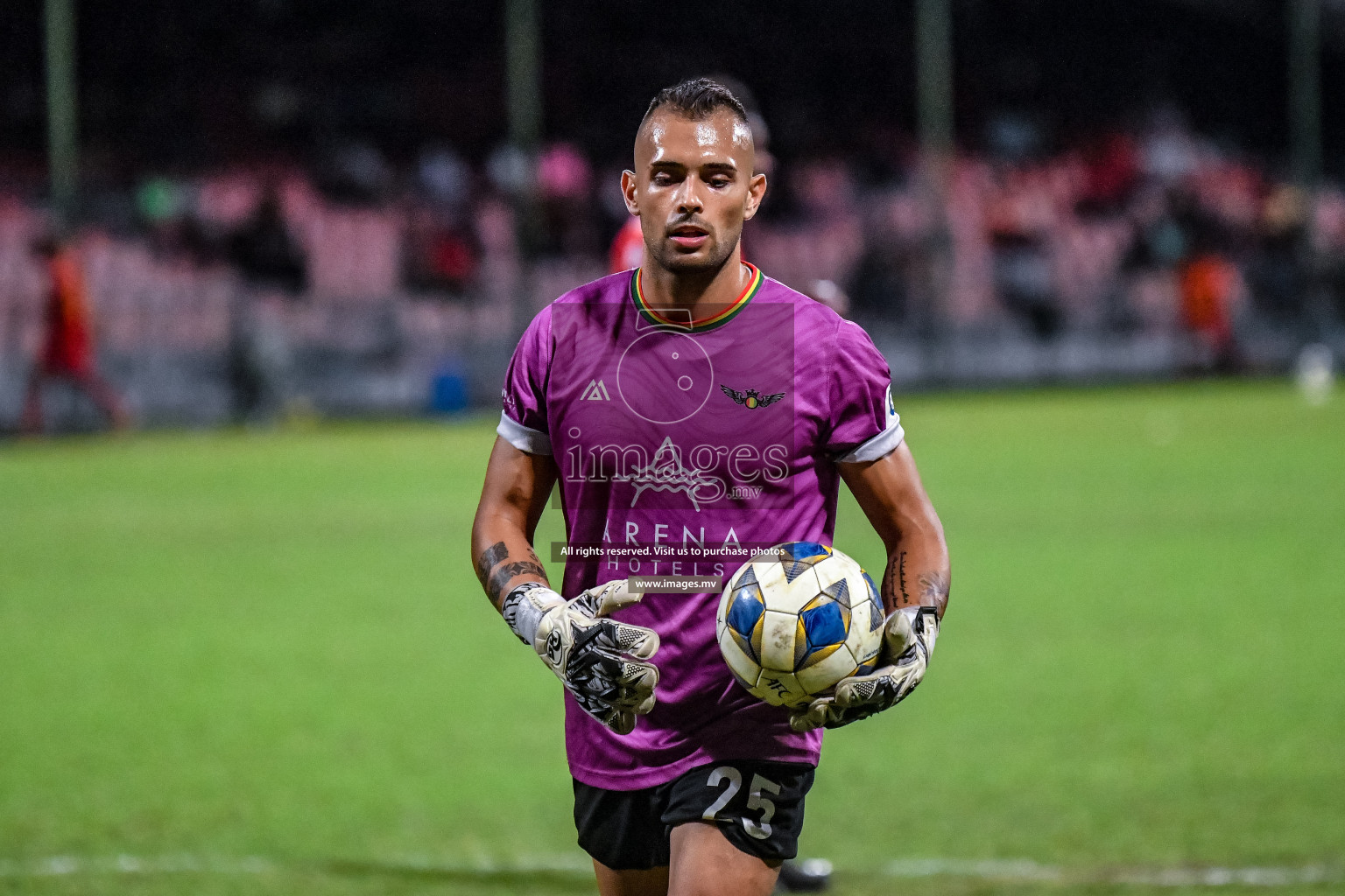 Da Grande vs Buru Sports Club in Dhivehi Premier League Qualification 22 on 27th Aug 2022, held in National Football Stadium, Male', Maldives Photos: Nausham Waheed / Images.mv