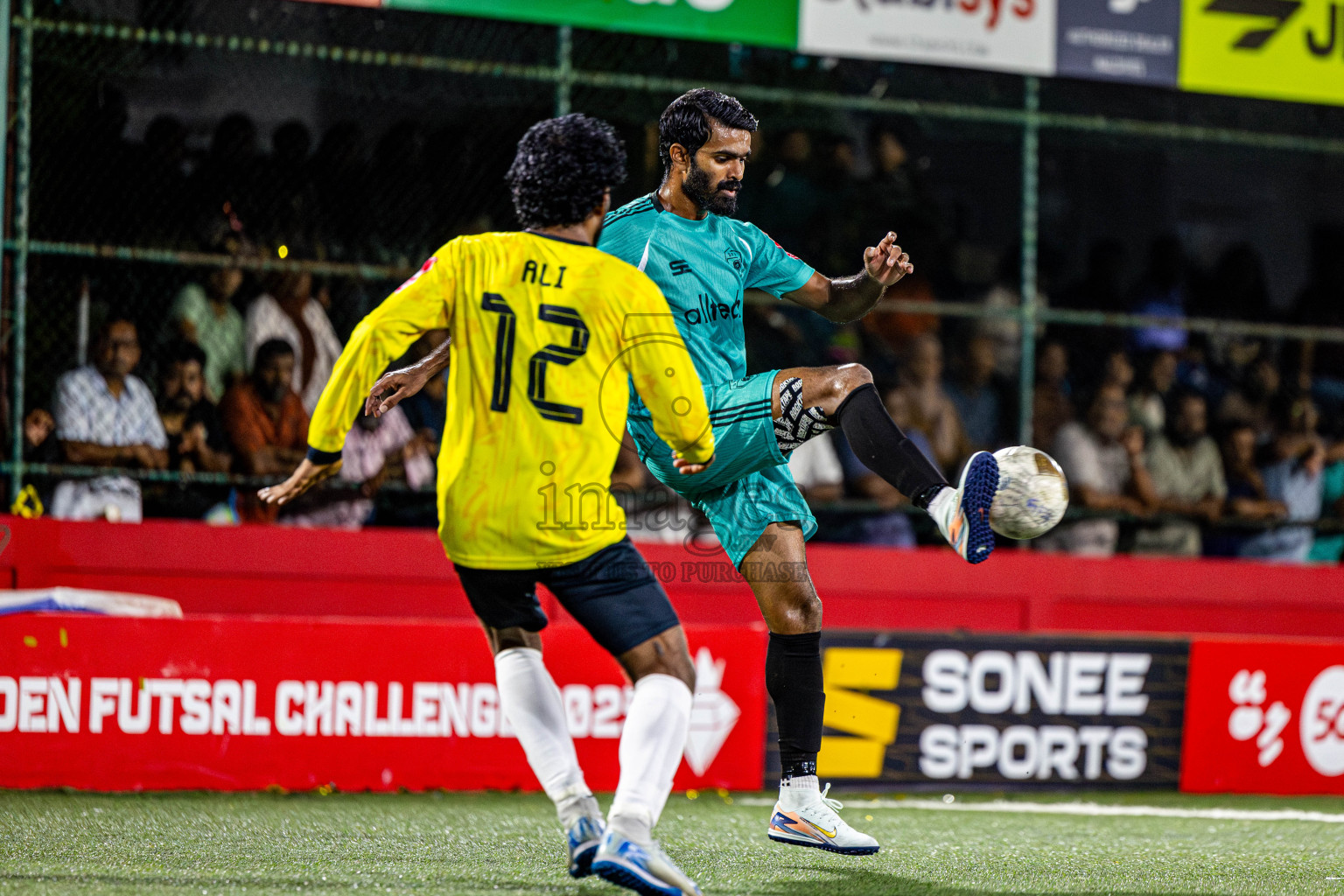 S Feydhoo vs Gdh Gadhdhoo in Zone round Day 28 of Golden Futsal Challenge 2025 was held on Saturday , 1st February 2025, in Hulhumale', Maldives. Photos: Nausham Waheed / images.mv