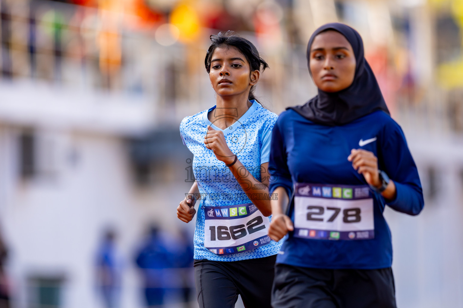 Day 6 of MWSC Interschool Athletics Championships 2024 held in Hulhumale Running Track, Hulhumale, Maldives on Thursday, 14th November 2024. Photos by: Nausham Waheed / Images.mv