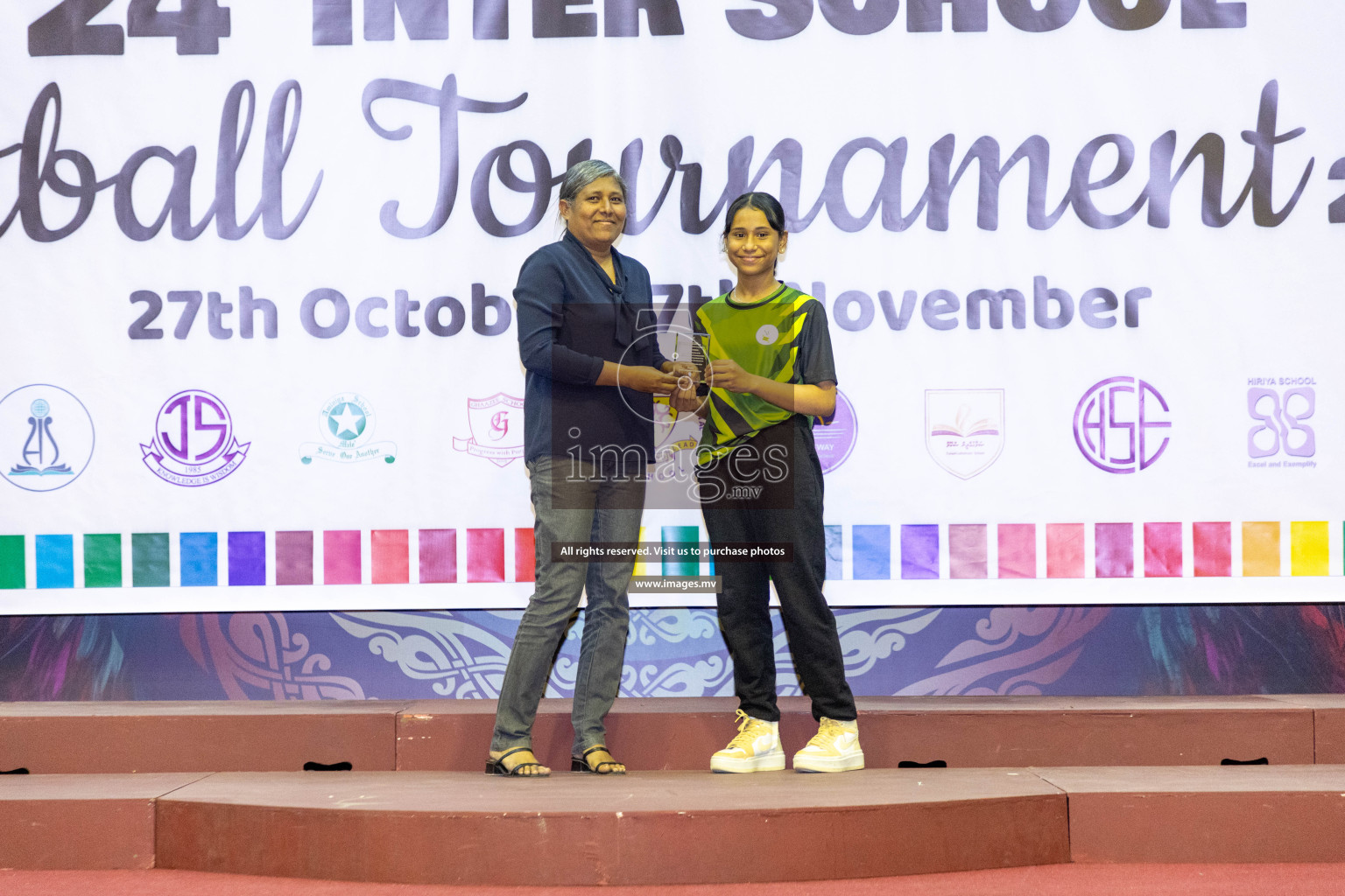 Final of 24th Interschool Netball Tournament 2023 was held in Social Center, Male', Maldives on 7th November 2023. Photos: Nausham Waheed / images.mv