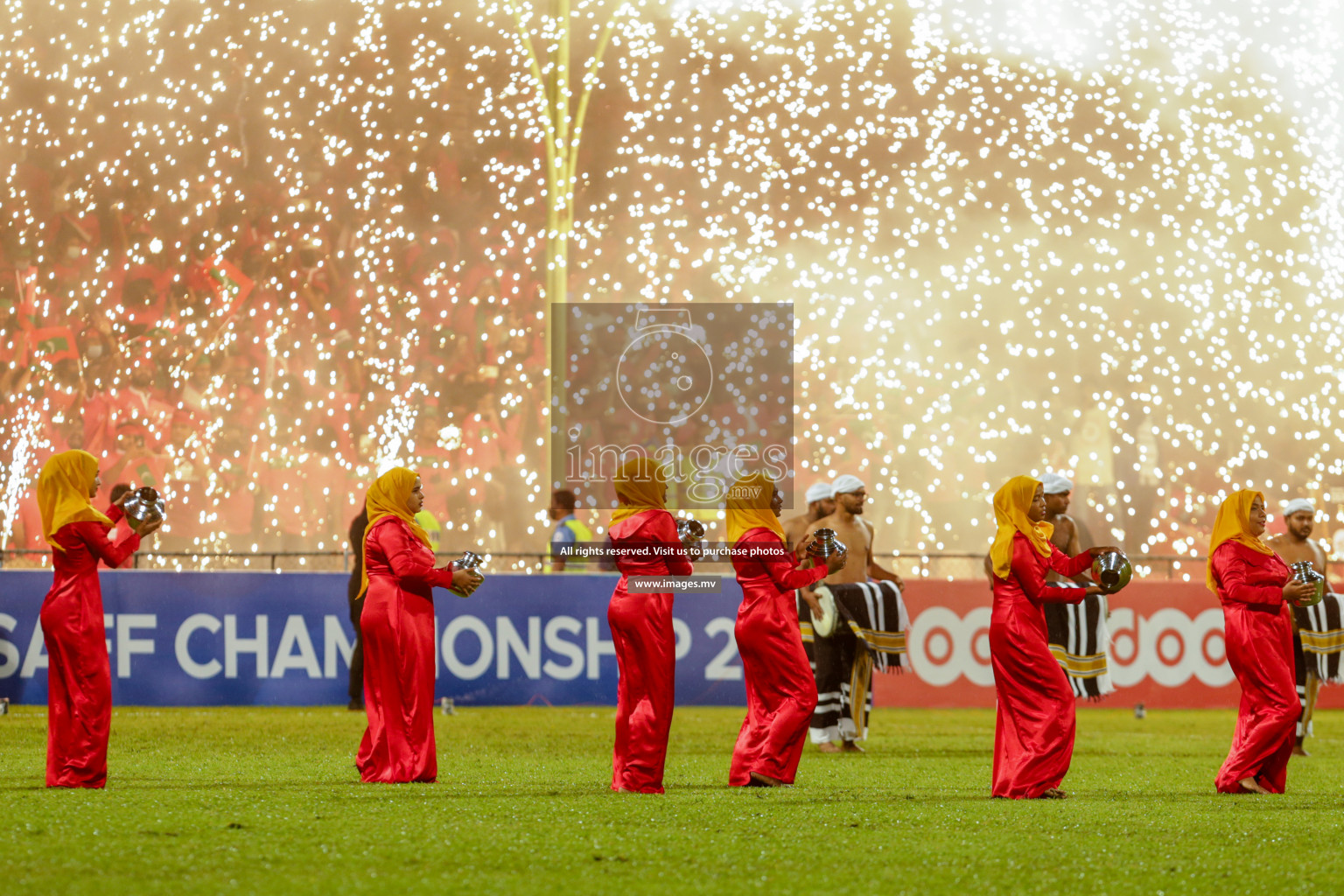 Opening Ceremony of SAFF Championship 2021 held on 1st October 2021 in Galolhu National Stadium, Male', Maldives