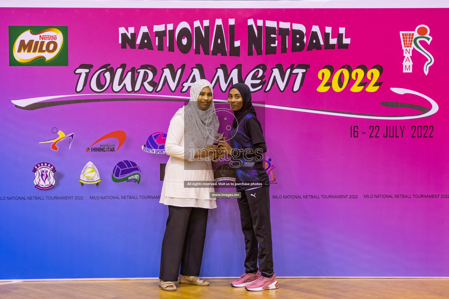 Xenith Sports Club vs Youth United Sports Club in the Milo National Netball Tournament 2022 on 18 July 2022, held in Social Center, Male', Maldives. Photographer: Shuu, Hassan Simah / Images.mv