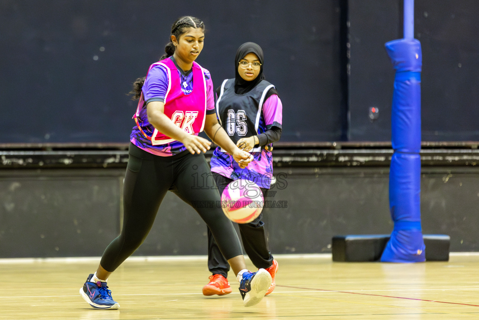 N Sports Academy B vs N Sports Academy A in Day 6 of 3rd Netball Junior Championship, held at Social Center on Friday 24th January 2025 . Photos: Shuu Abdul Sattar / images.mv