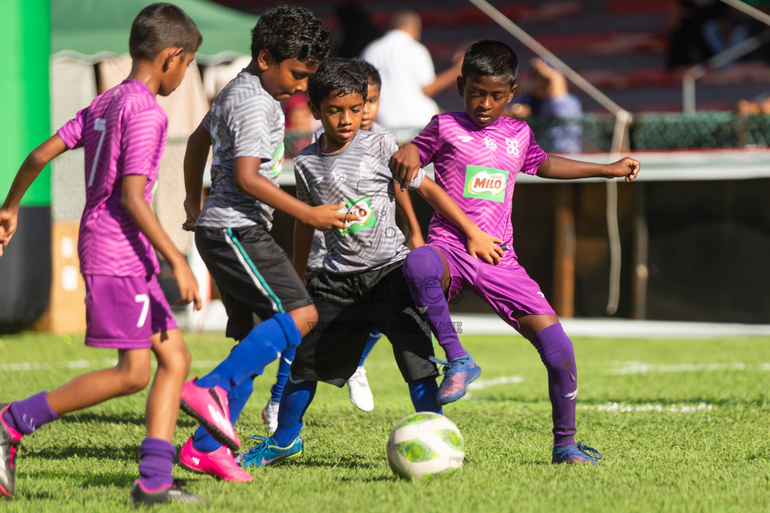 Day 1 of MILO Kids Football Fiesta was held at National Stadium in Male', Maldives on Friday, 23rd February 2024.