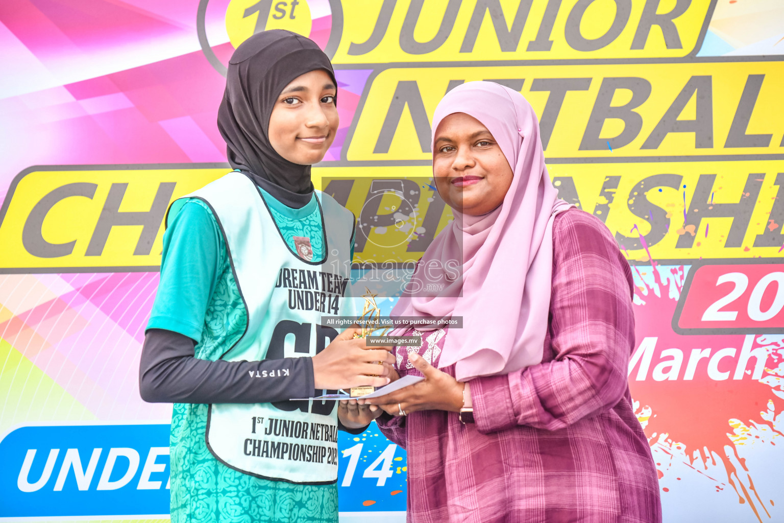 Final of Junior Netball Championship 2022 held in Male', Maldives on 19th March 2022. Photos by Nausham Waheed