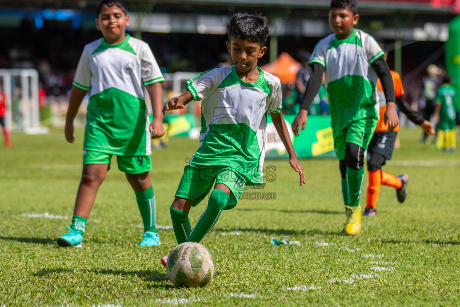 Day 1 of Under 10 MILO Academy Championship 2024 was held at National Stadium in Male', Maldives on Friday, 26th April 2024. Photos: Mohamed Mahfooz Moosa / images.mv