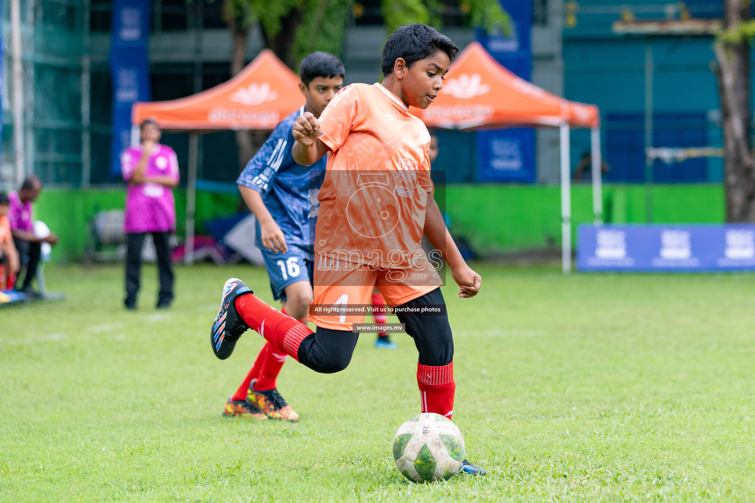 Day 1 of Milo kids football fiesta, held in Henveyru Football Stadium, Male', Maldives on Wednesday, 11th October 2023 Photos: Nausham Waheed/ Images.mv