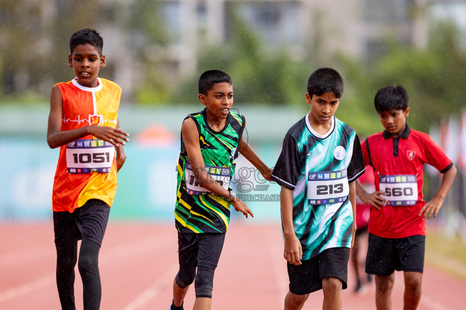 Day 3 of MWSC Interschool Athletics Championships 2024 held in Hulhumale Running Track, Hulhumale, Maldives on Monday, 11th November 2024. 
Photos by: Hassan Simah / Images.mv