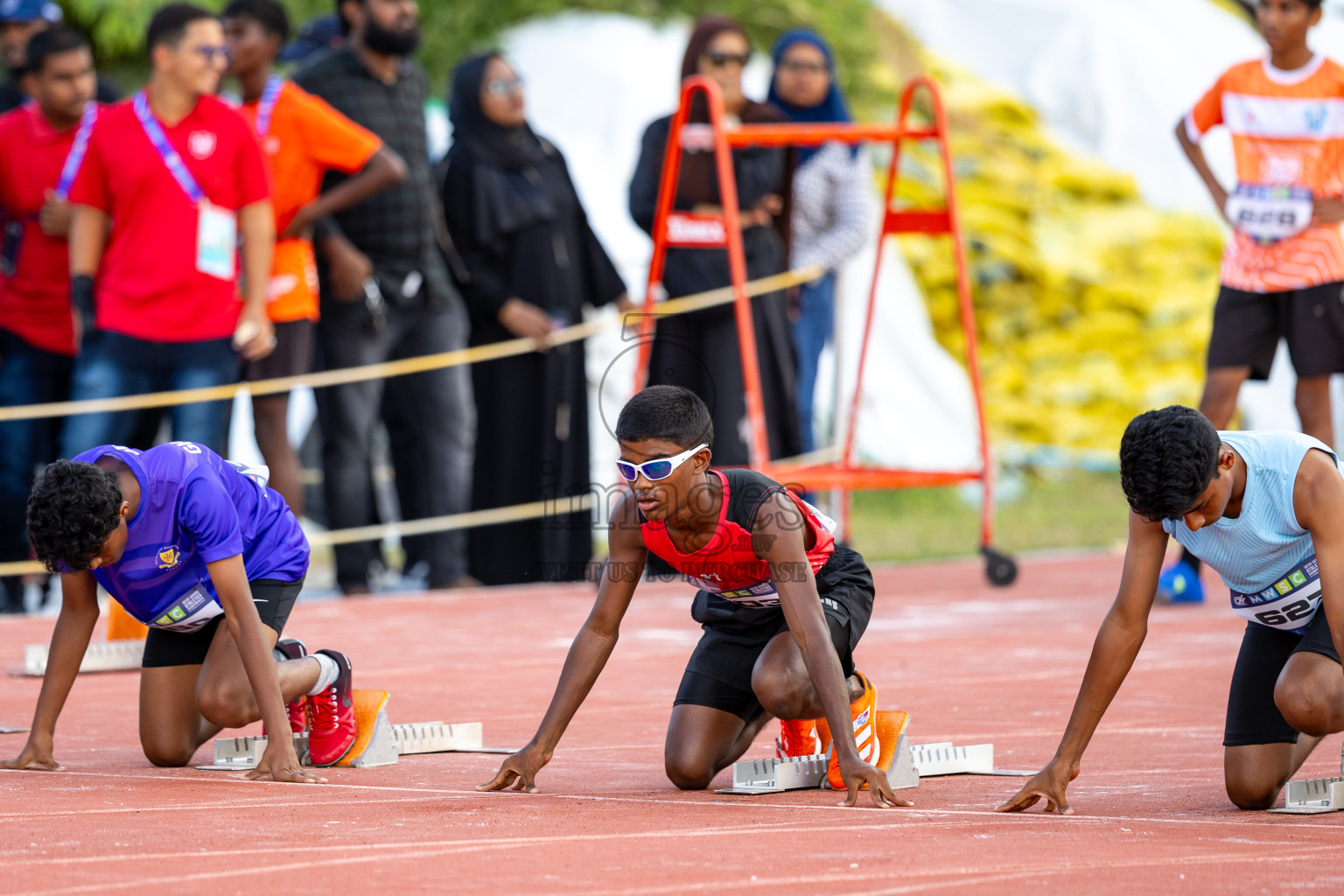 Day 1 of MWSC Interschool Athletics Championships 2024 held in Hulhumale Running Track, Hulhumale, Maldives on Saturday, 9th November 2024. Photos by: Ismail Thoriq / Images.mv