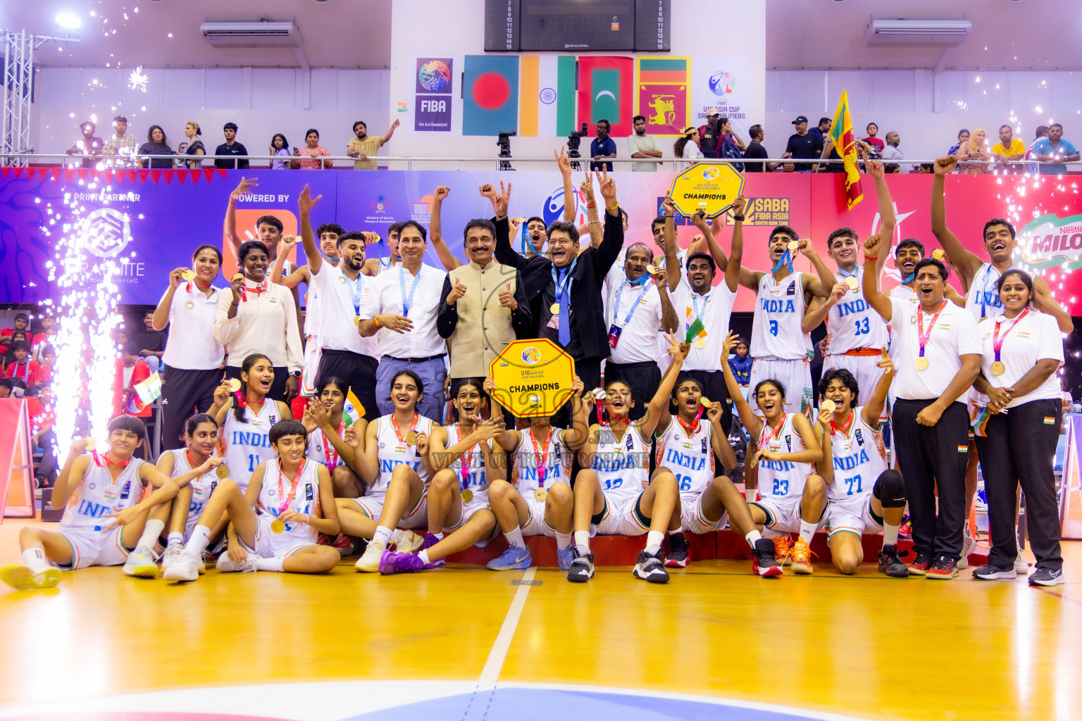 Closing Ceremony of Under 16 Asian Cup SABA Qualifiers 2025 was held in Social Center, Male', Maldives on Sunday, 15th June 2025. Photos: Nausham Waheed / images.mv
