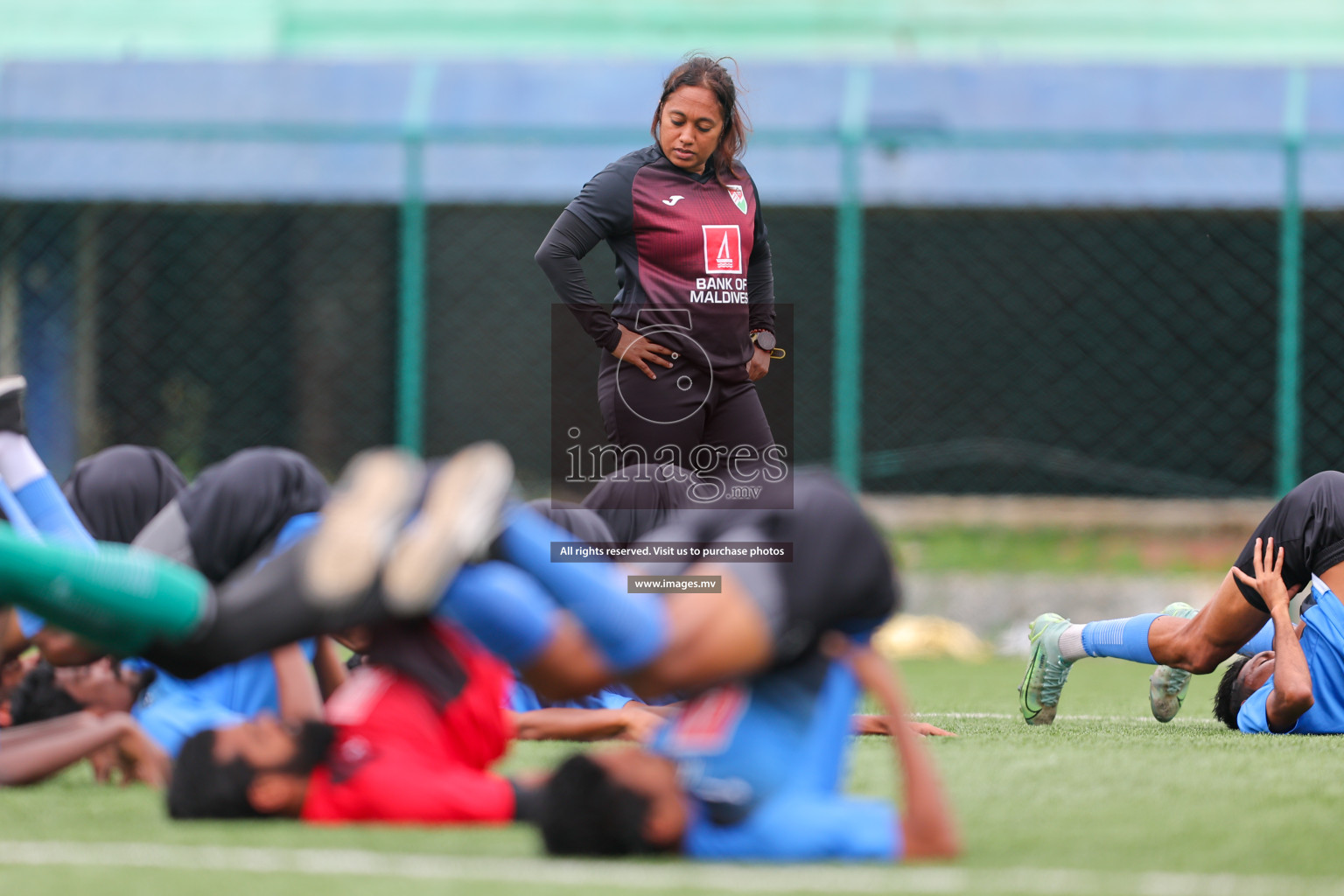 Maldives Practice Sessions on 26 June 2023 before their match in Bangabandhu SAFF Championship 2023 held in Bengaluru Football Ground