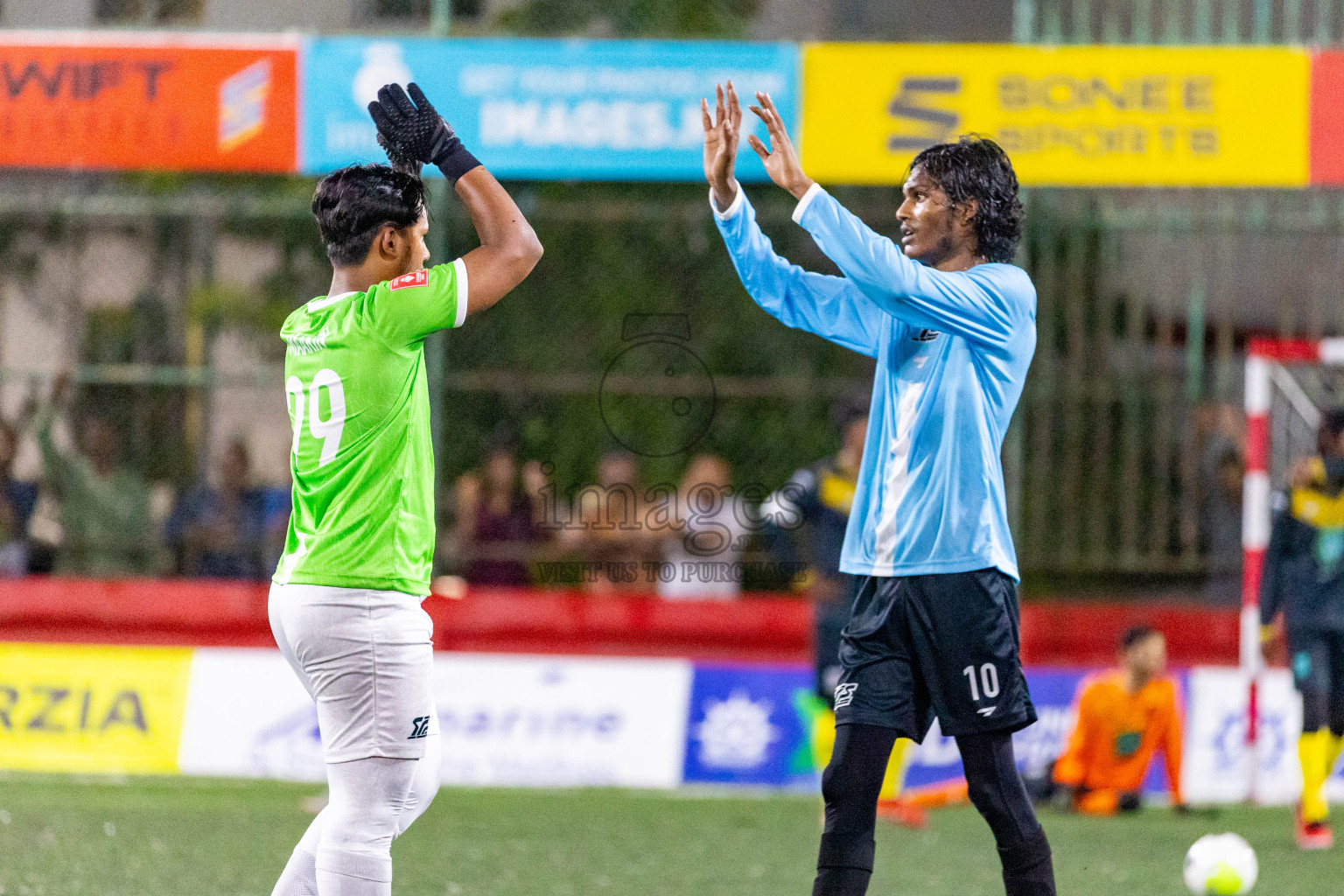 F Magoodhoo vs F Feeali in Day 17 of Golden Futsal Challenge 2024 was held on Wednesday, 31st January 2024, in Hulhumale', Maldives Photos: Hassan Simah / images.mv