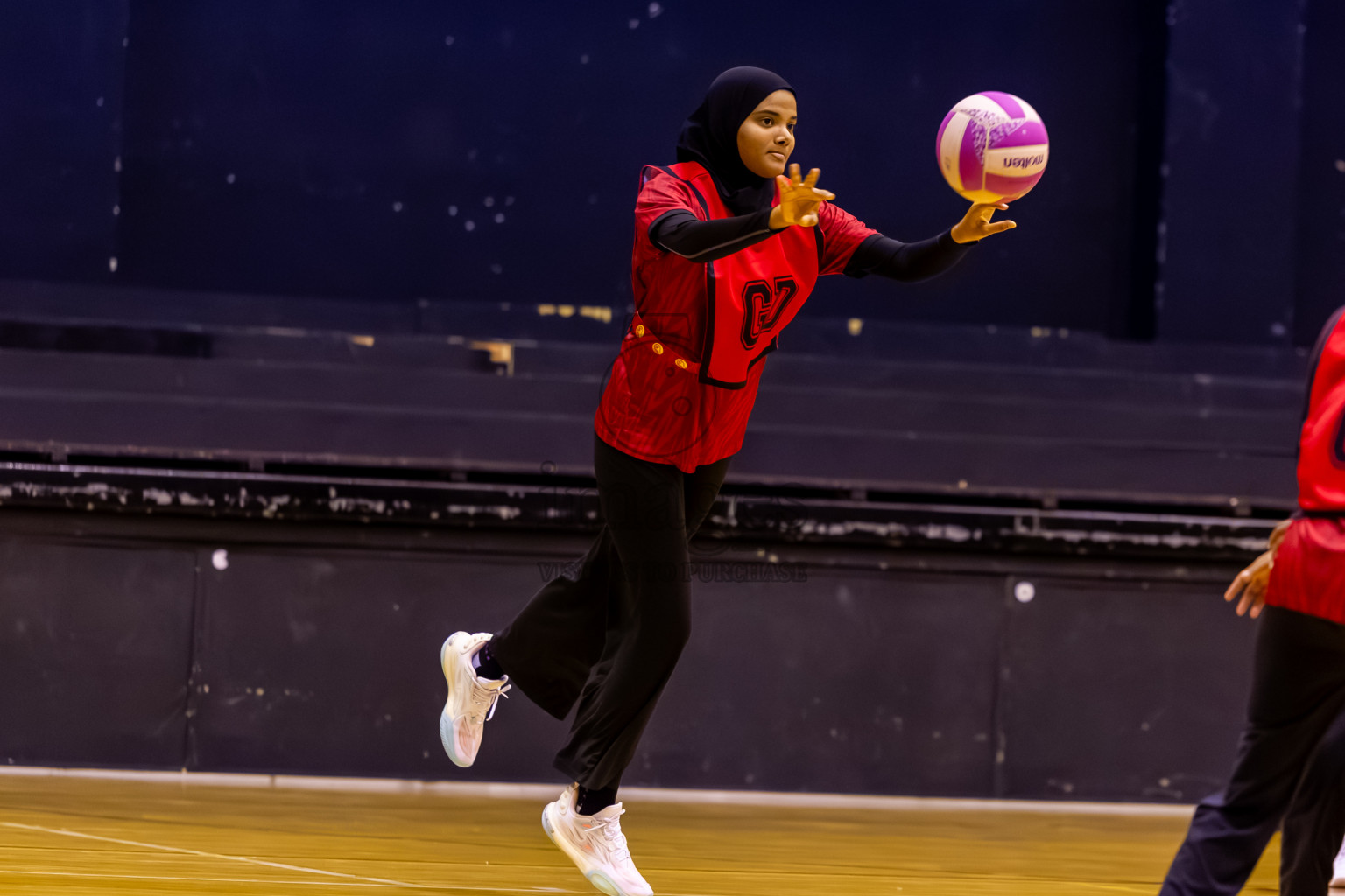 C Matrix vs Xenith SC in Day 7 of 24th Milo Netball Association Championship was held in Social Center at Male', Maldives on Sunday, 7th September 2025. Photos: Nausham Waheed / images.mv