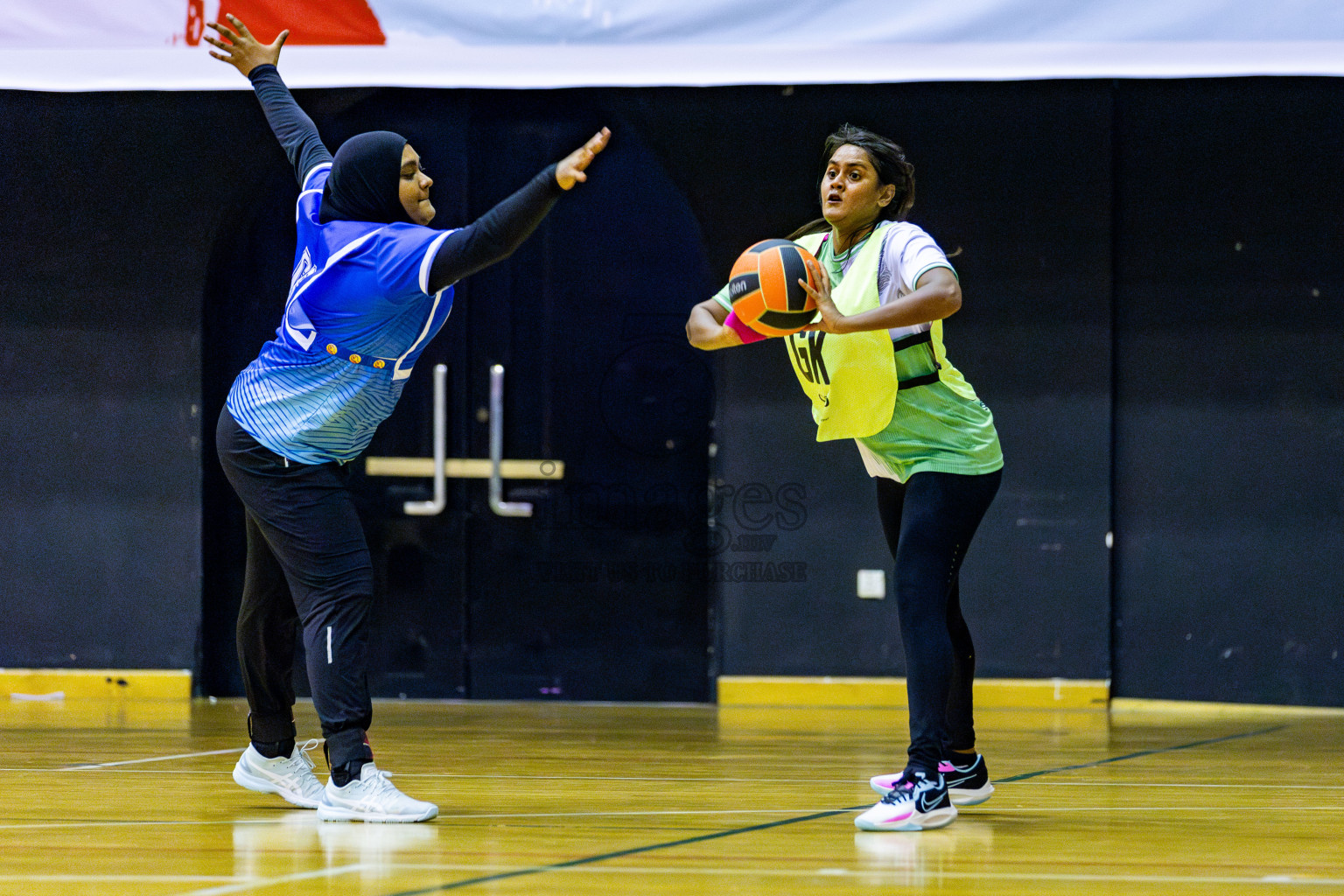 Kulhudhuffushi Youth & Recreation Club vs Club Green StreetDay 2 of 21st National Netball Tournament was held in Social Canter at Male', Maldives on Friday, 18th May 2024. Photos: Nausham Waheed / images.mv