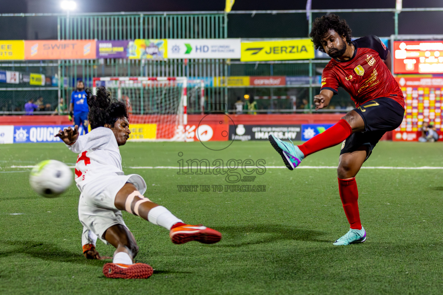 L. Isdhoo VS L. Gan on Day 33 of Golden Futsal Challenge 2024, held on Sunday, 18th February 2024, in Hulhumale', Maldives Photos: Hassan Simah / images.mv