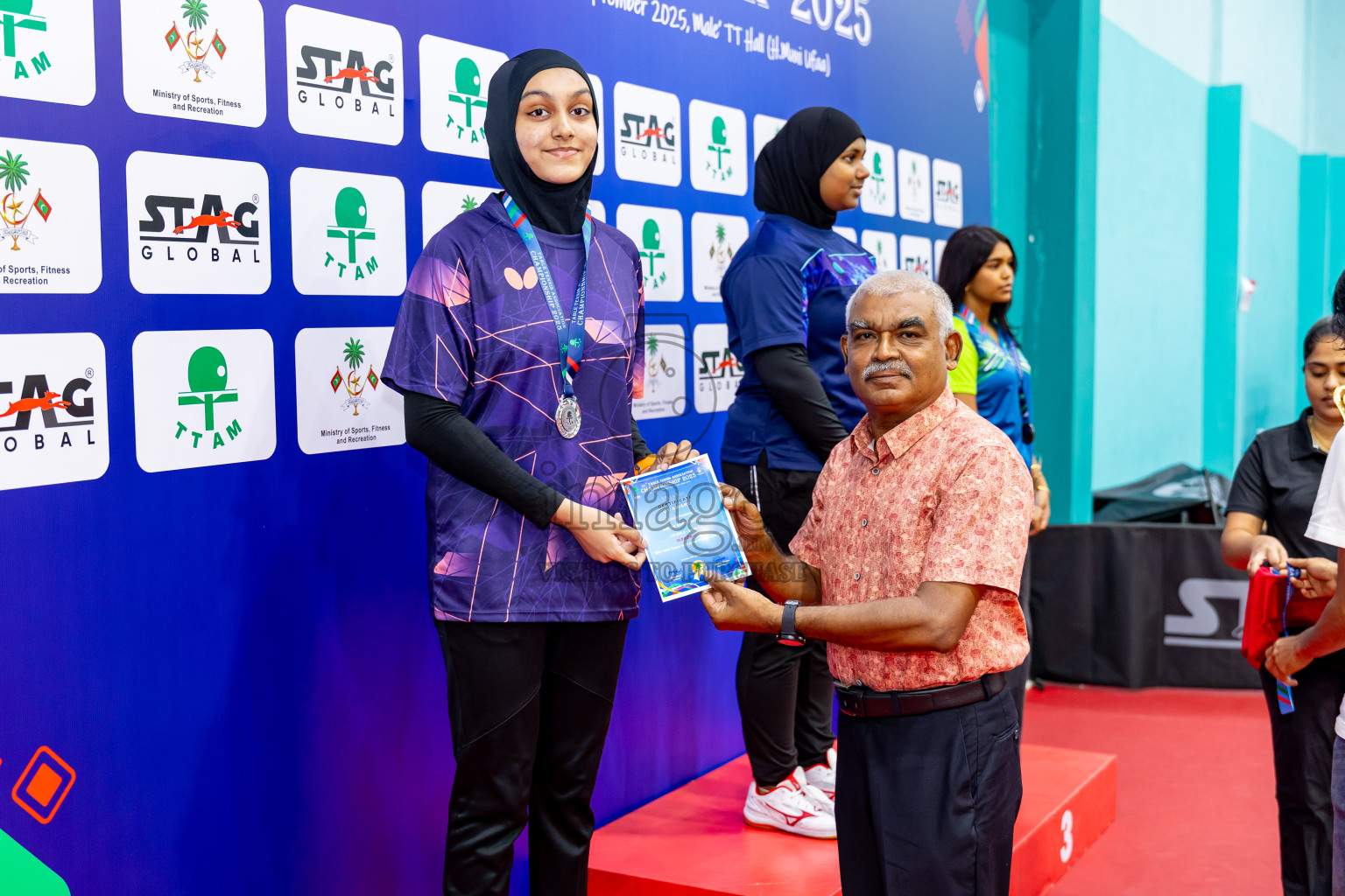 Finals of 30th Table Tennis Association Championship 2025 was held on Saturday, 20th September 2025 in Male' TT Hall, Male', Maldives. Photos: Nausham Waheed / images.mv
