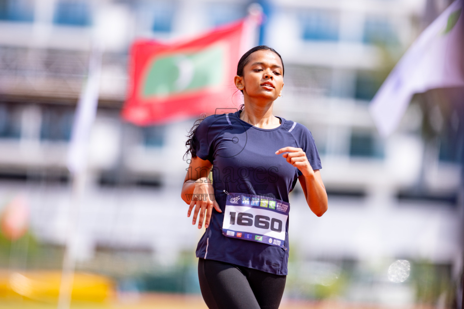 Day 3 of MWSC Interschool Athletics Championships 2024 held in Hulhumale Running Track, Hulhumale, Maldives on Monday, 11th November 2024. 
Photos by: Hassan Simah / Images.mv