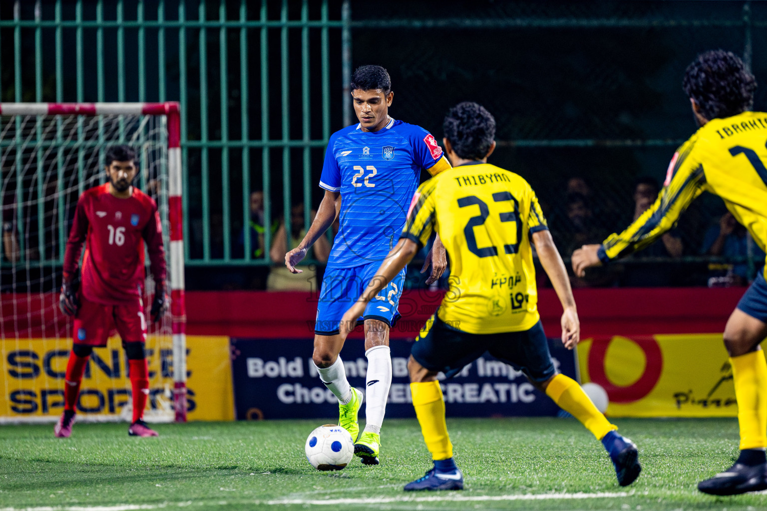 Lh Naifaru vs Lh Kurendhoo in Lhaviyani Atoll Finals Day 26 of Golden Futsal Challenge 2025 was held on Thursday , 30th January 2025, in Hulhumale', Maldives. Photos: Nausham Waheed / images.mv