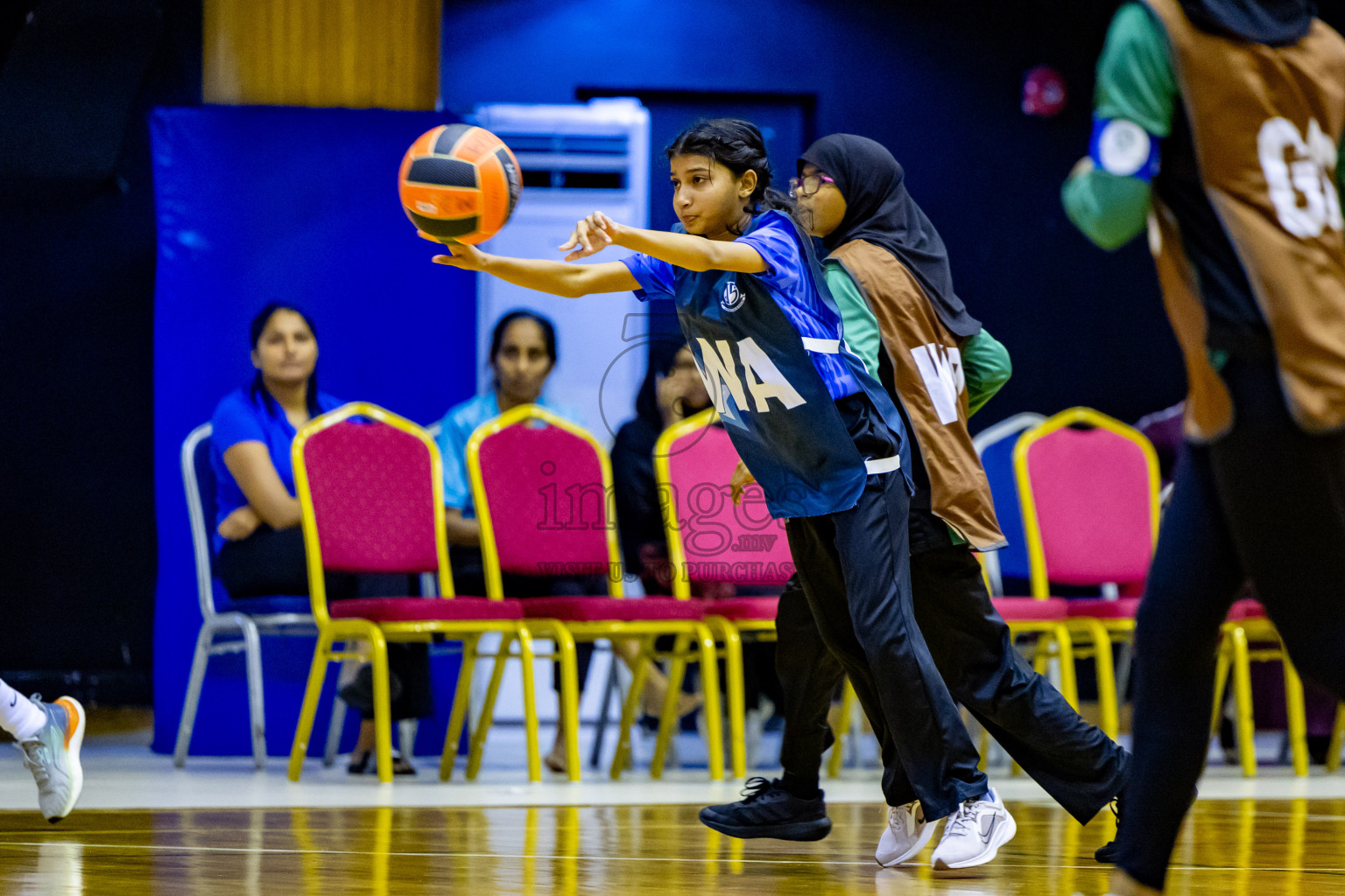 Day 4 of 25th Inter-School Netball Tournament was held in Social Center at Male', Maldives on Monday, 12th August 2024. Photos: Nausham Waheed / images.mv