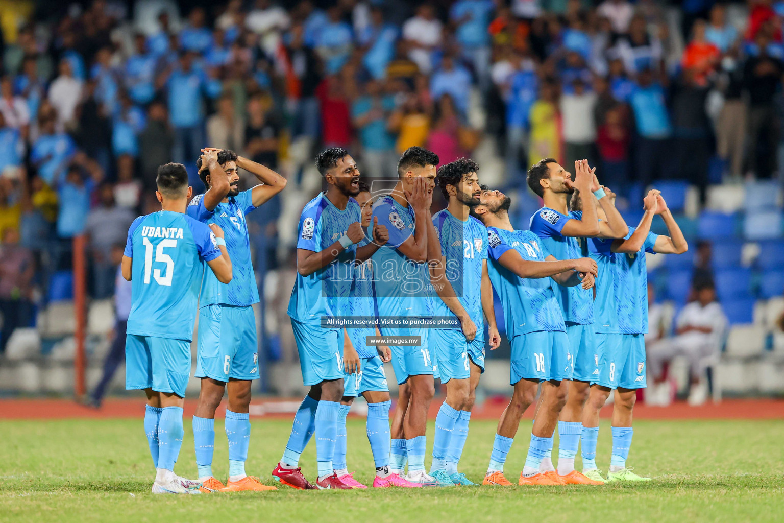 Lebanon vs India in the Semi-final of SAFF Championship 2023 held in Sree Kanteerava Stadium, Bengaluru, India, on Saturday, 1st July 2023. Photos: Nausham Waheed / images.mv