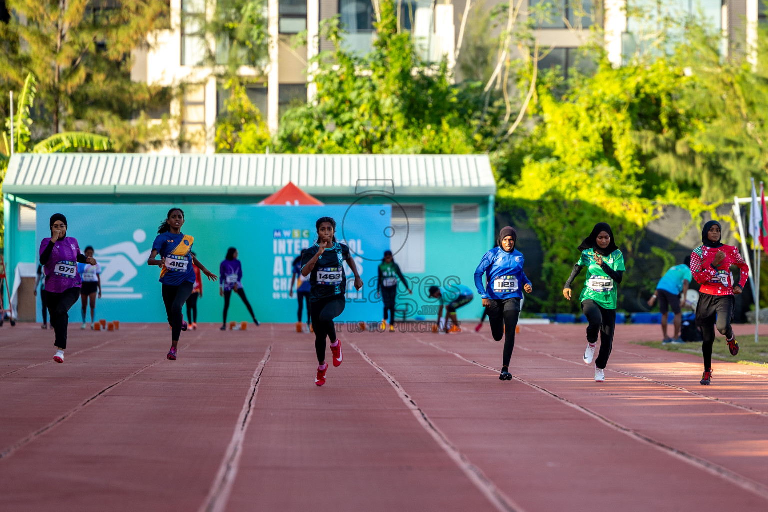 Day 1 of MWSC Interschool Athletics Championships 2024 held in Hulhumale Running Track, Hulhumale, Maldives on Saturday, 9th November 2024. 
Photos by: Hassan Simah / Images.mv