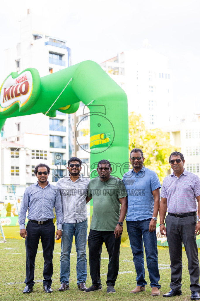 Day 1 of MILO Academy Championship 2024 - U12 was held at Henveiru Grounds in Male', Maldives on Thursday, 4th July 2024. 
Photos: Ismail Thoriq / images.mv