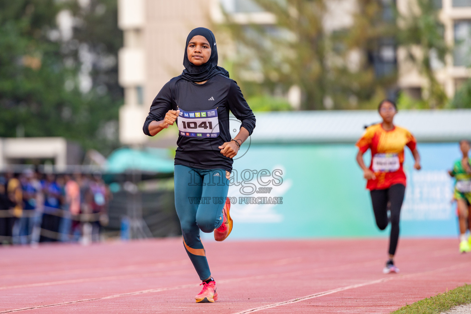 Day 2 of MWSC Interschool Athletics Championships 2024 held in Hulhumale Running Track, Hulhumale, Maldives on Sunday, 10th November 2024. 
Photos by: Hassan Simah / Images.mv