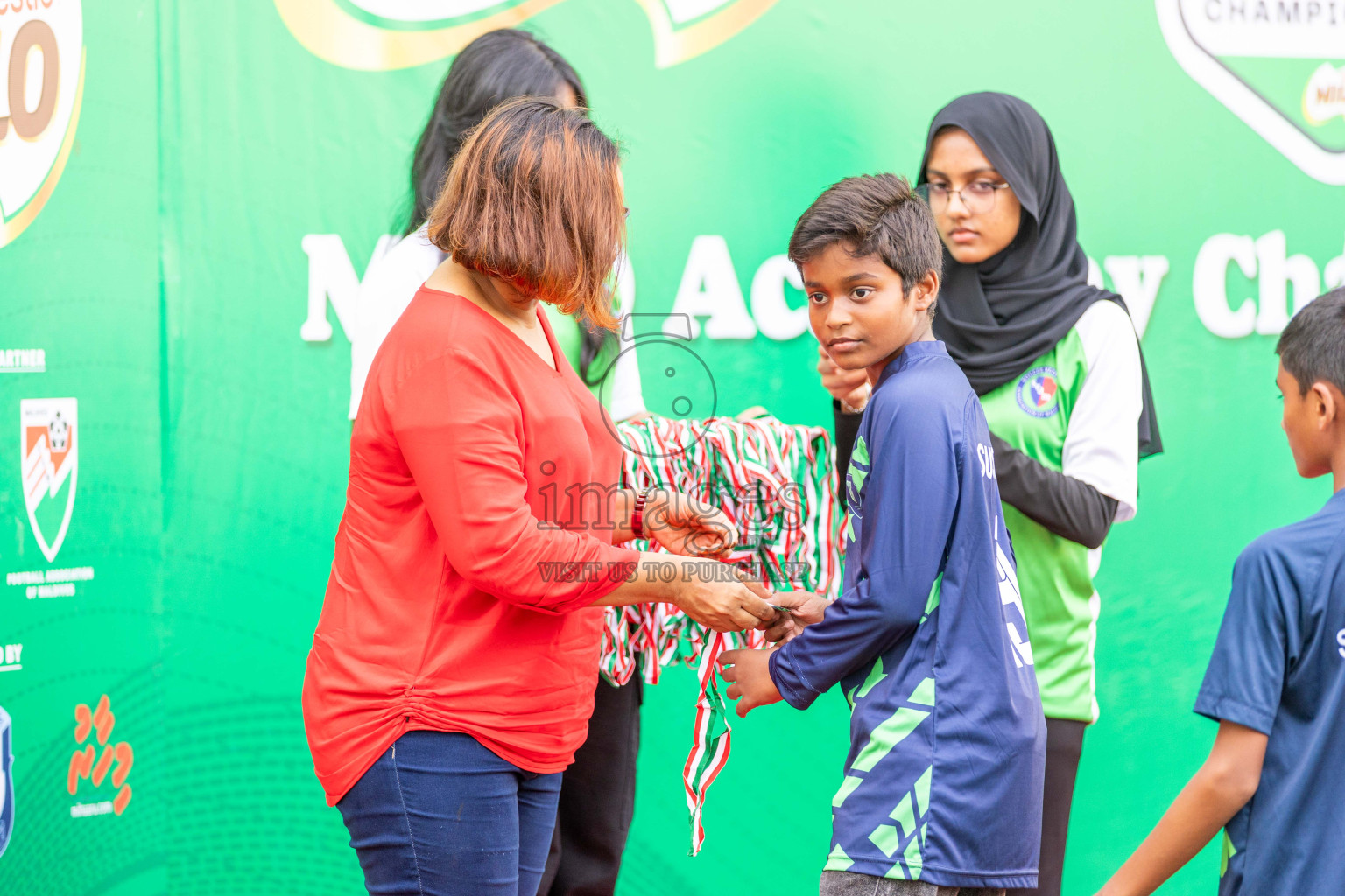 Final Day  of MILO Academy Championship 2024 - U12 was held at Henveiru Grounds in Male', Maldives on Thursday, 7th July 2024. Photos: Shuu Abdul Sattar / images.mv