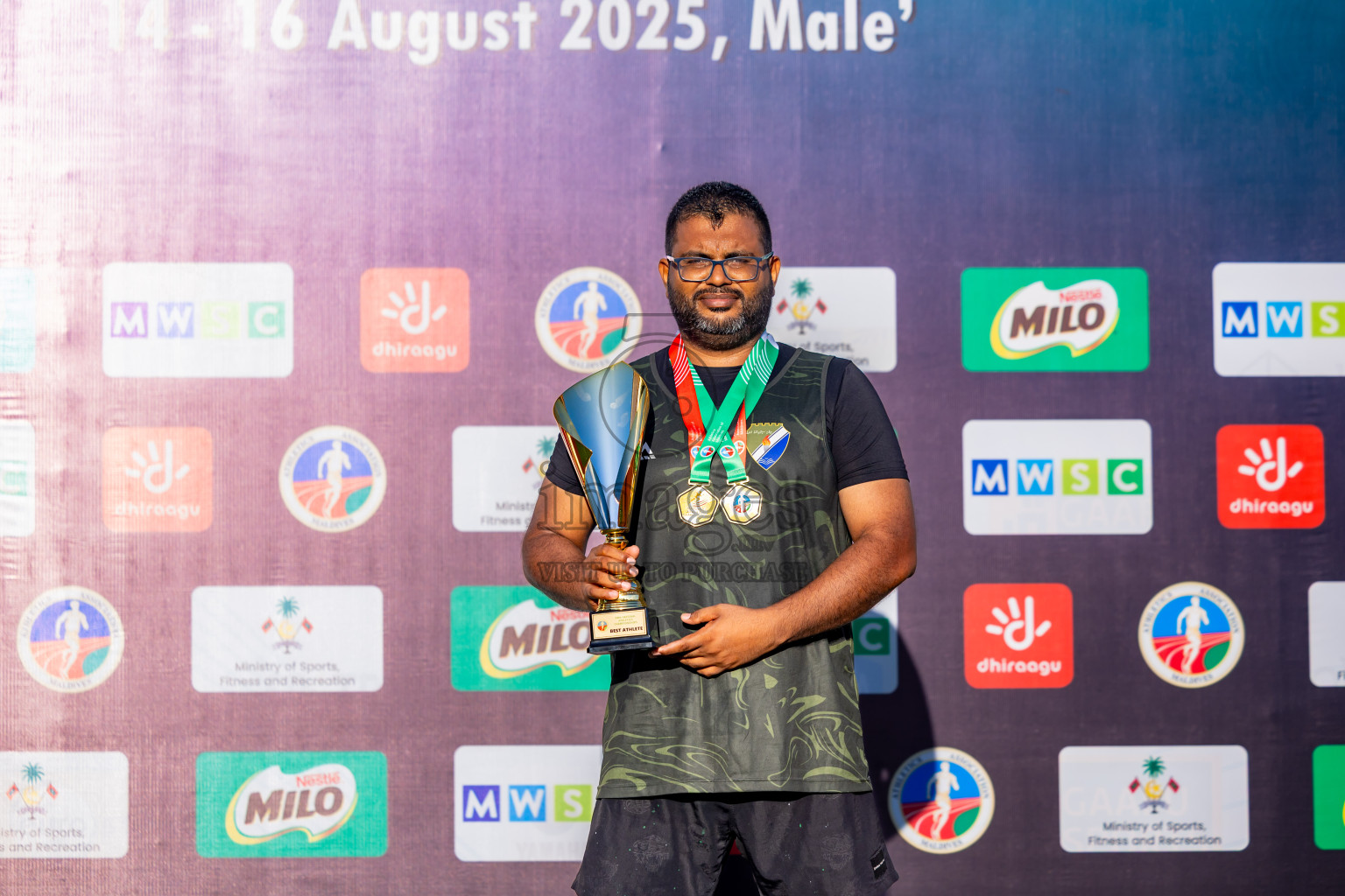 Day 3 of National Athletics Championship 2025 was held at Ekuveni Running Ground in Male', Maldives on Saturday, 16th August 2025. Photos: Nausham Waheed / images.mv