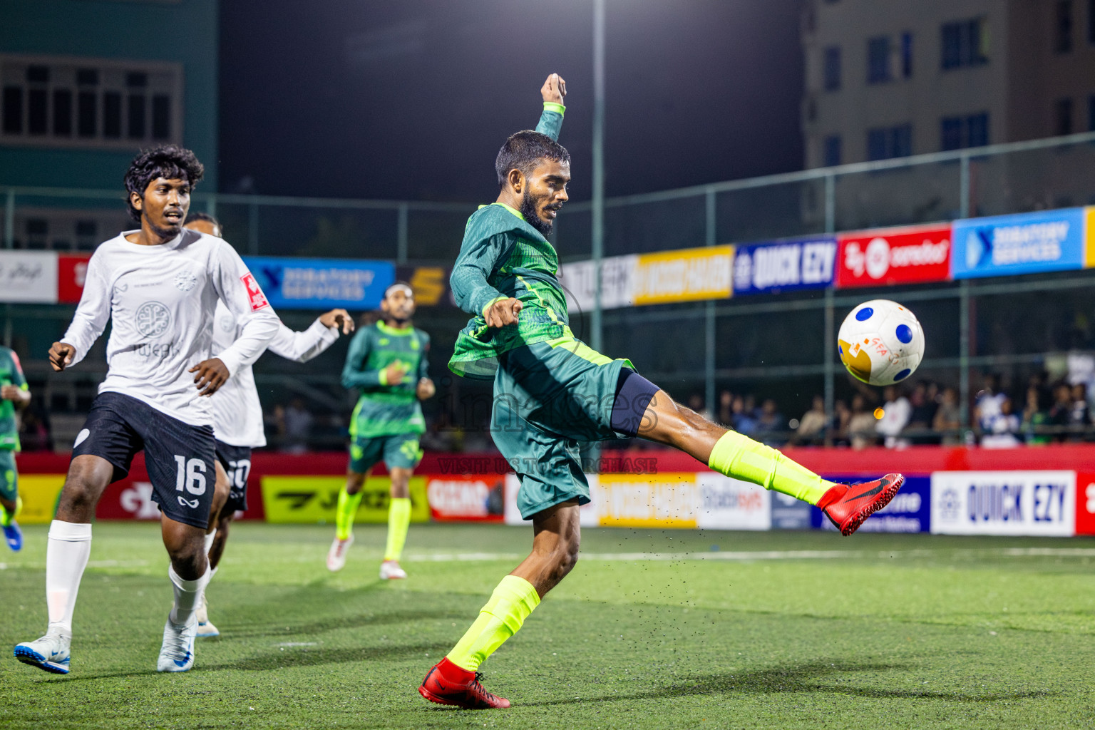 Thaa Omadhoo VS Thaa Kinbidhoo in Day 6 of Golden Futsal Challenge 2025 on Friday, 6th January 2025, in Hulhumale', Maldives Photos: Nausham Waheed / images.mv