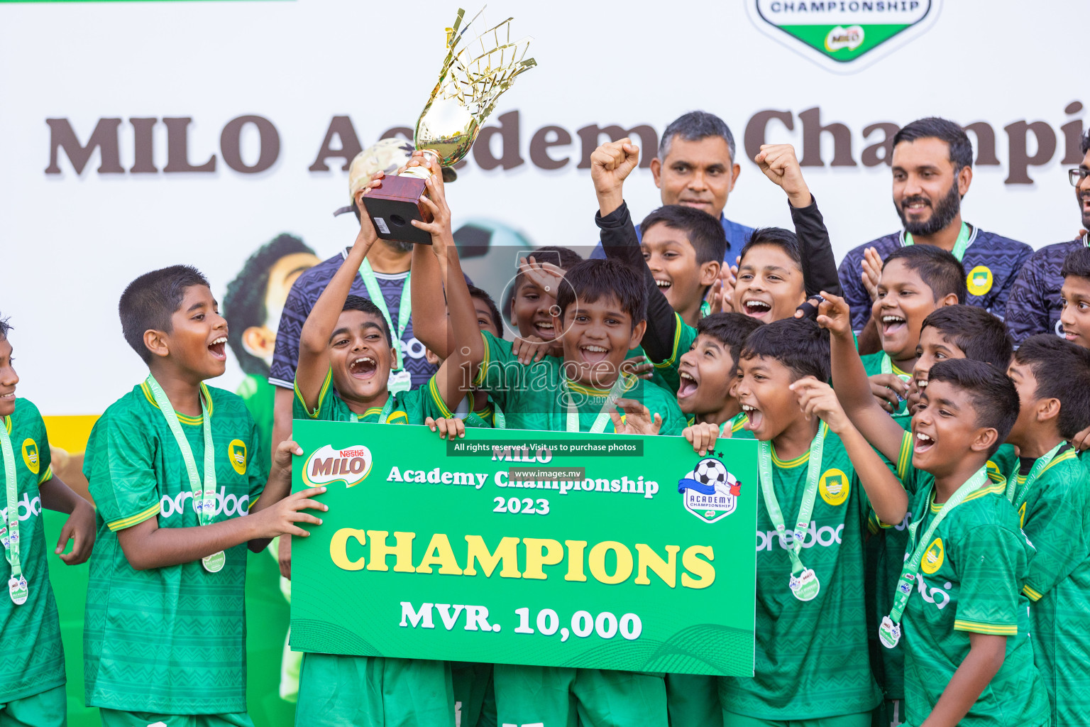 Day 2 of MILO Academy Championship 2023 (U12) was held in Henveiru Football Grounds, Male', Maldives, on Saturday, 19th August 2023. Photos: Nausham Waheedh / images.mv