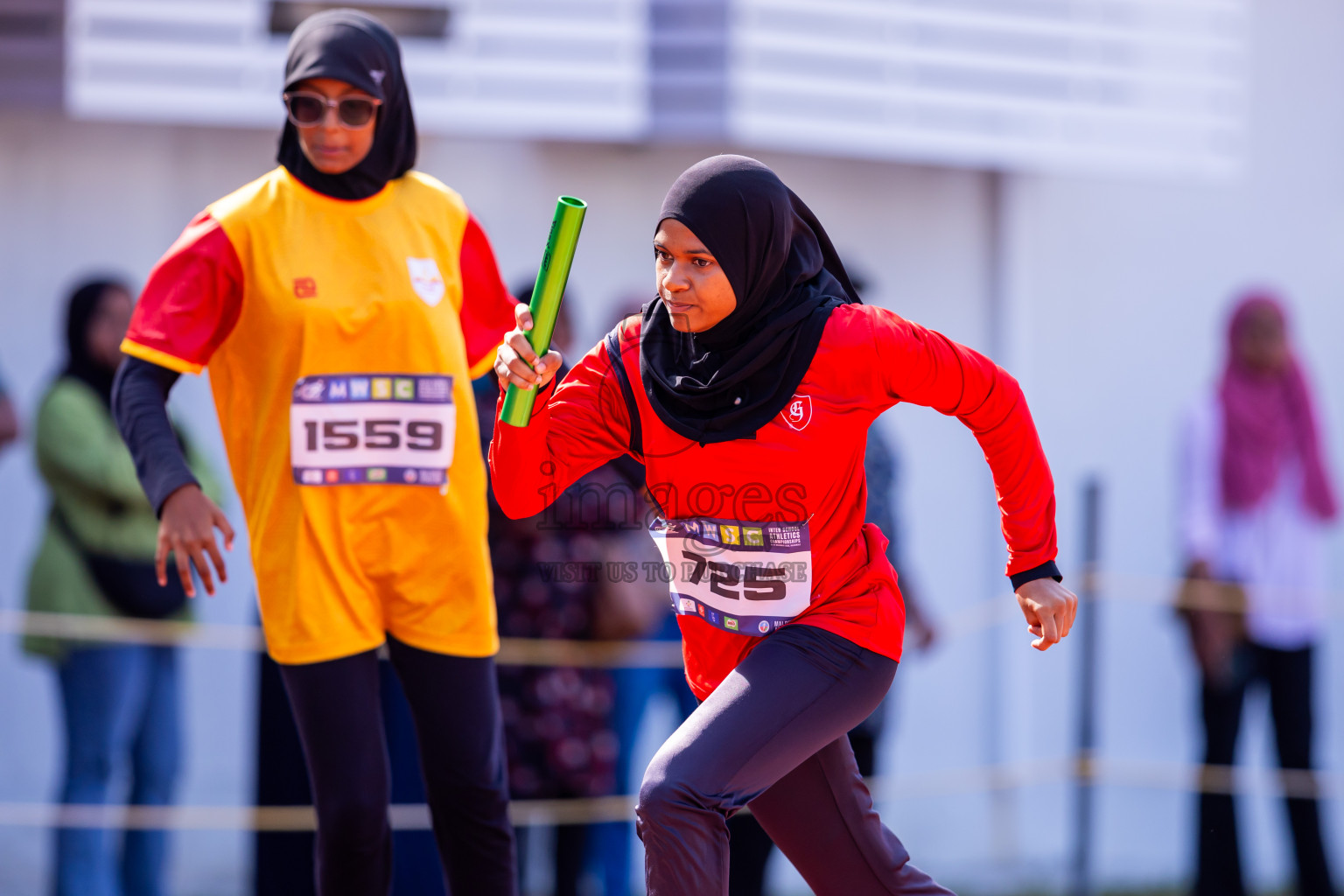 Day 6 of MWSC Interschool Athletics Championships 2024 held in Hulhumale Running Track, Hulhumale, Maldives on Thursday, 14th November 2024. Photos by: Nausham Waheed / Images.mv