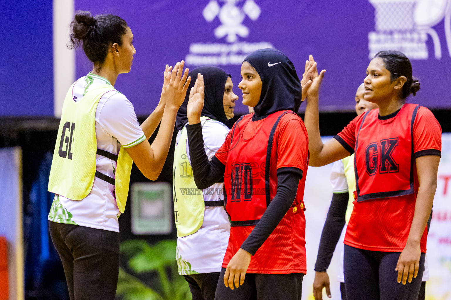 Matrix vs Club green streets in 1st division Final of National Netball Tournament 2025 held in Social Center at Male', Maldives on Thursday, 29th May 2025. Photos: Nausham Waheed / images.mv