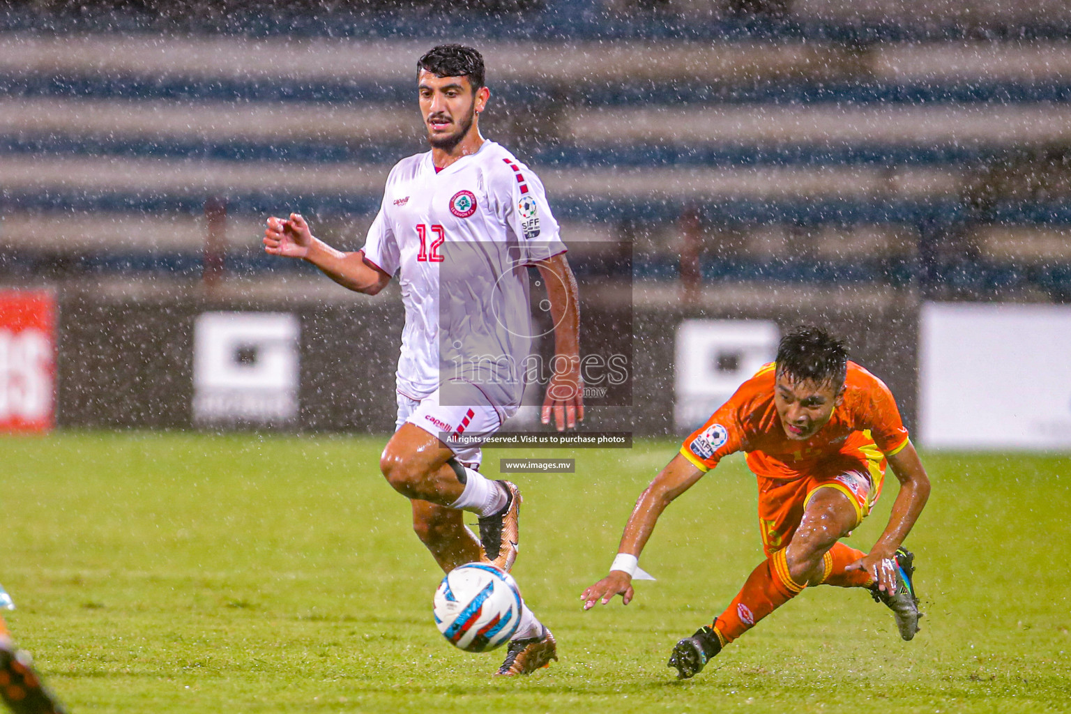 Bhutan vs Lebanon in SAFF Championship 2023 held in Sree Kanteerava Stadium, Bengaluru, India, on Sunday, 25th June 2023. Photos: Nausham Waheed, Hassan Simah / images.mv