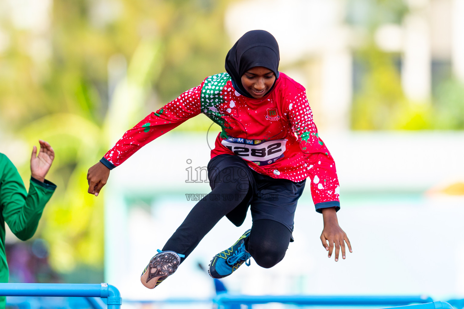 Day 4 of MWSC Interschool Athletics Championships 2024 held in Hulhumale Running Track, Hulhumale, Maldives on Tuesday, 12th November 2024. Photos by: Nausham Waheed / Images.mv