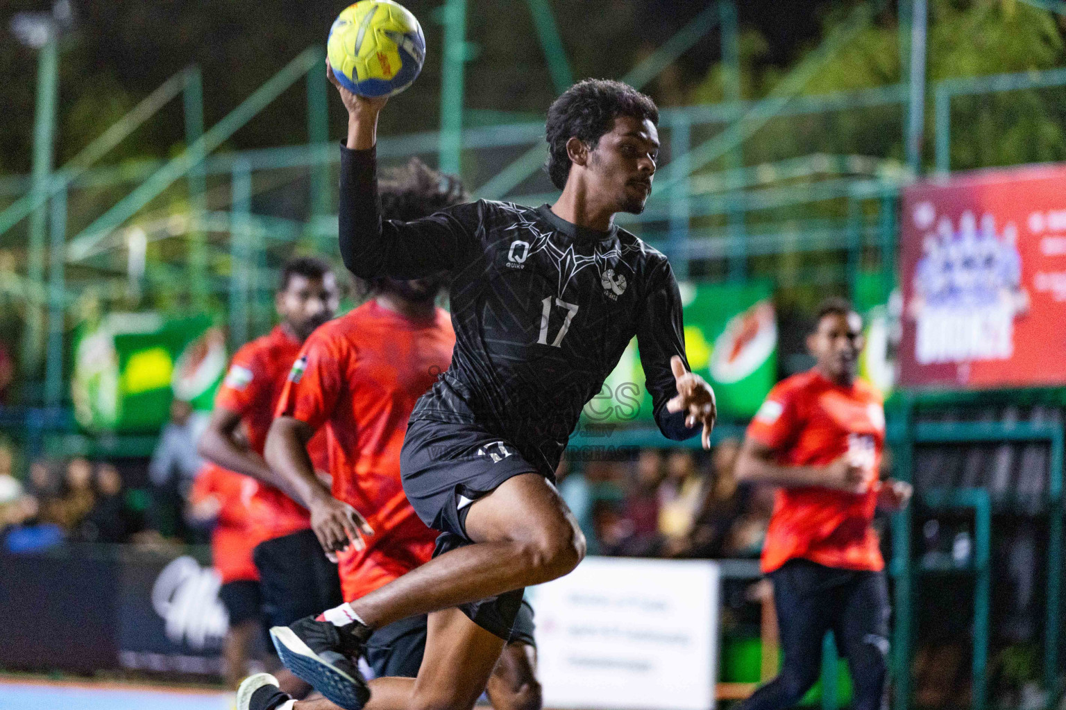 Day 14 of 10th National Handball Tournament 2023, held in Handball ground, Male', Maldives on Monday, 11th December 2023 Photos: Nausham Waheed/ Images.mv