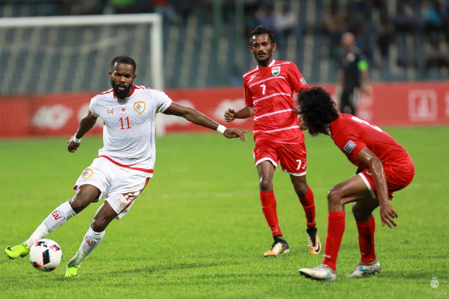 Asian Cup Qualifier between Maldives and Oman in National Stadium, on 10 October 2017 Male' Maldives. ( Images.mv Photo: Ismail Thoriq )