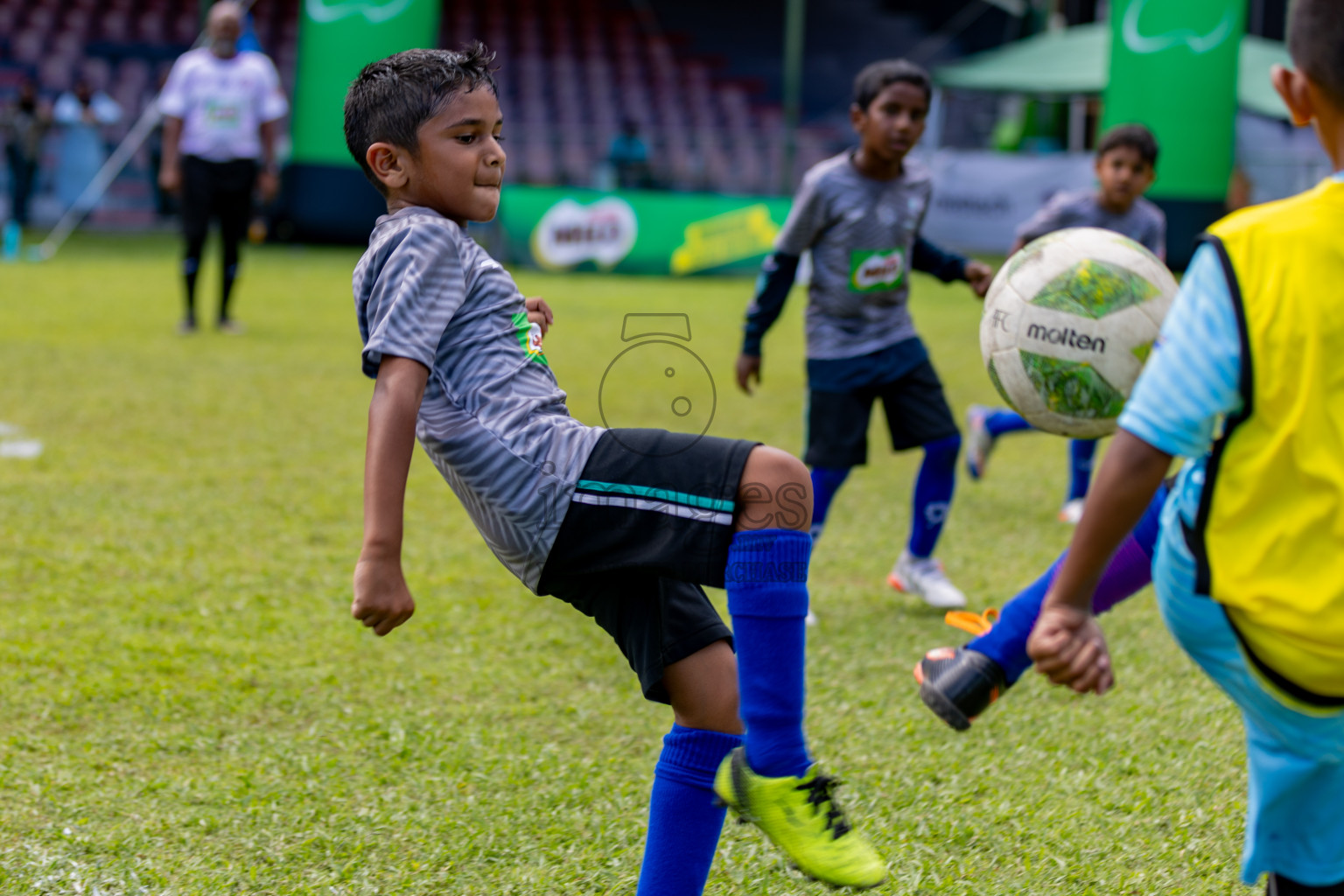 Day 2 of MILO Kids Football Fiesta was held at National Stadium in Male', Maldives on Saturday, 24th February 2024. Photos: Hassan Simah / images.mv