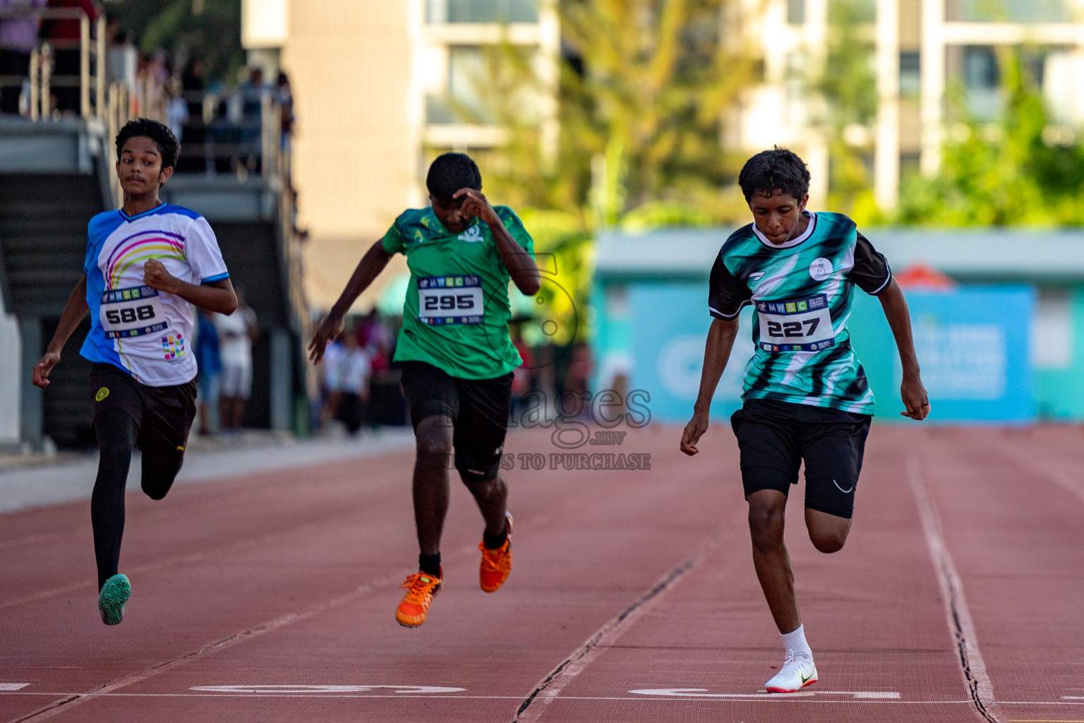 Day 1 of MWSC Interschool Athletics Championships 2024 held in Hulhumale Running Track, Hulhumale, Maldives on Saturday, 9th November 2024. 
Photos by: Hassan Simah / Images.mv