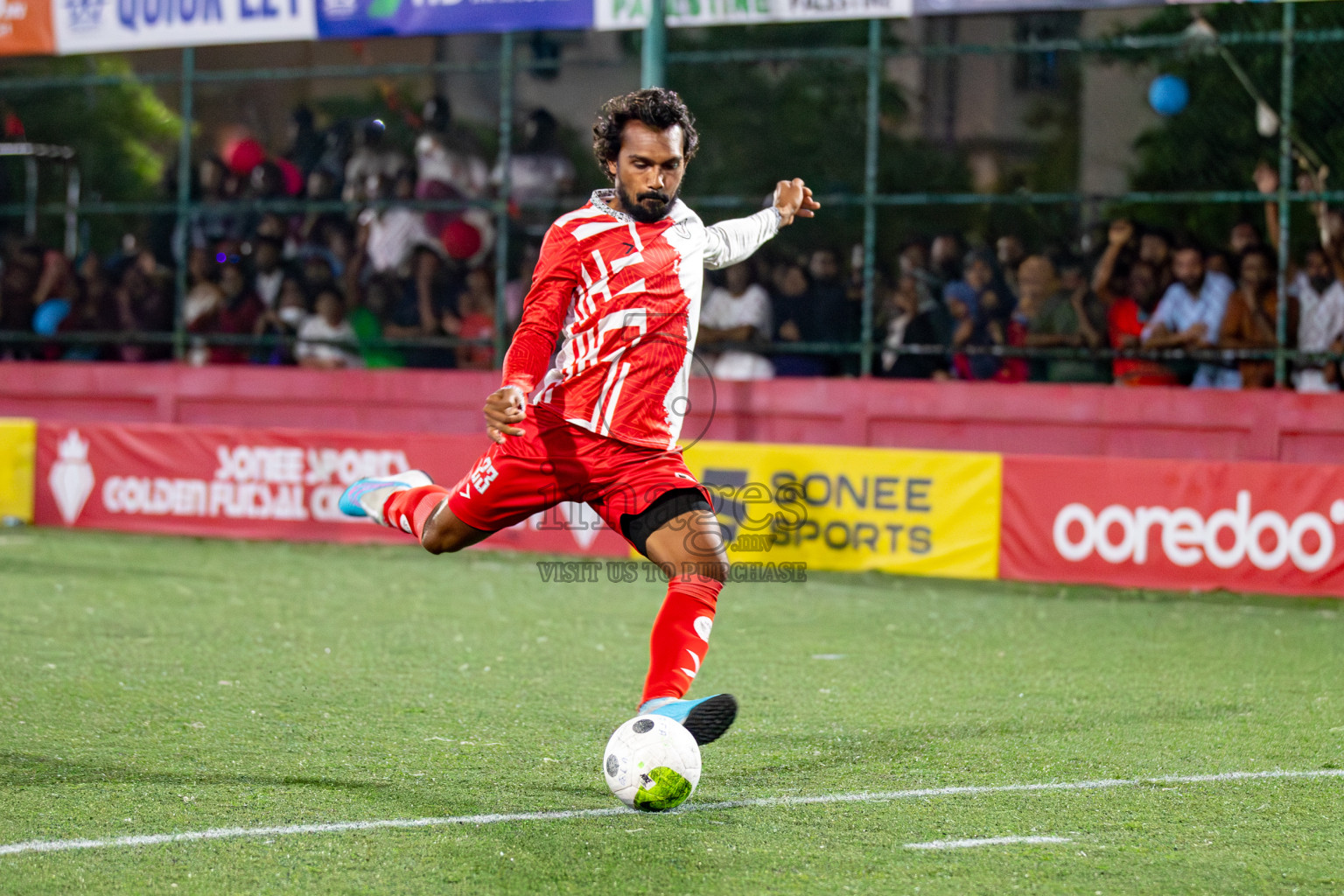 M. Mulak vs M. Naalaafushi in Meemu Atoll Final on Day 30 of Golden Futsal Challenge 2024, held on Tuesday , 14th February 2024 in Hulhumale', Maldives 
Photos: Hassan Simah / images.mv